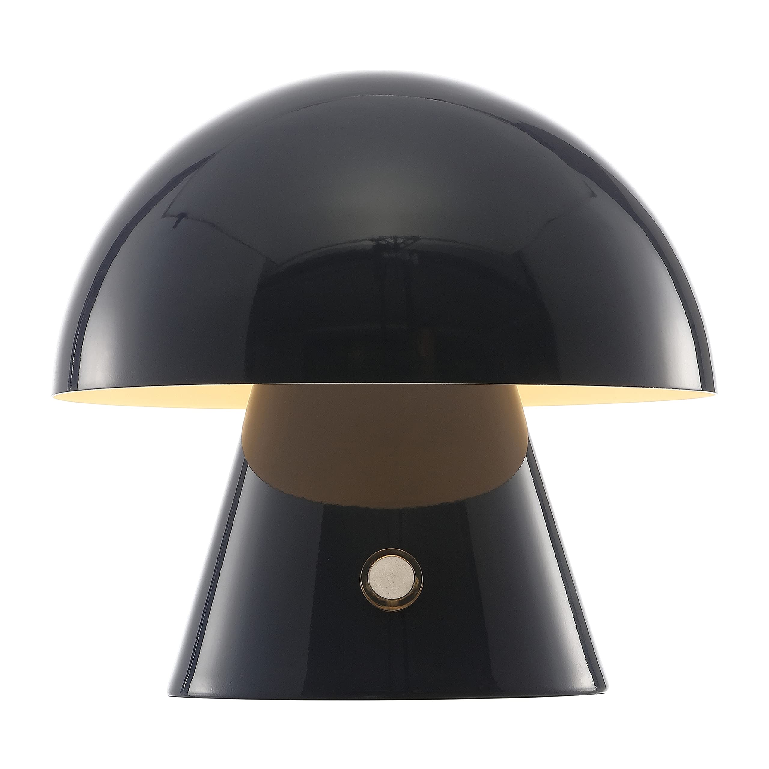 Jonathan Y Jyl7116E Porcini 7" Contemporary Bohemian Rechargeable/Cordless Portable Iron Integrated Led Mushroom Table Lamp Modern, Coastal Bedside Desk Nightstand Lamp, Navy