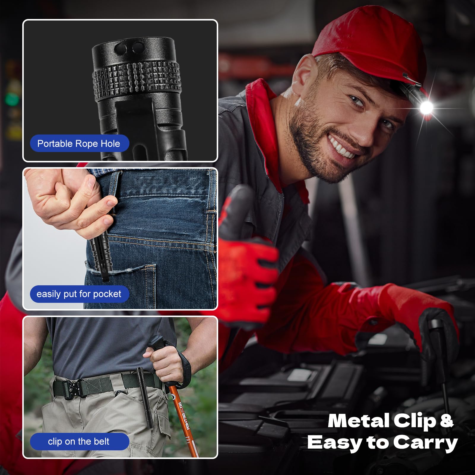 Anygo Pen Flashlights, Lightweight 150 Lumen Pocket Flashlight, Durable Aircraft-Grade Aluminum Pen Light Flashlight,Edc Flashlight & Mini Flashlight For Inspection, Work, Emergency, Batteries Include