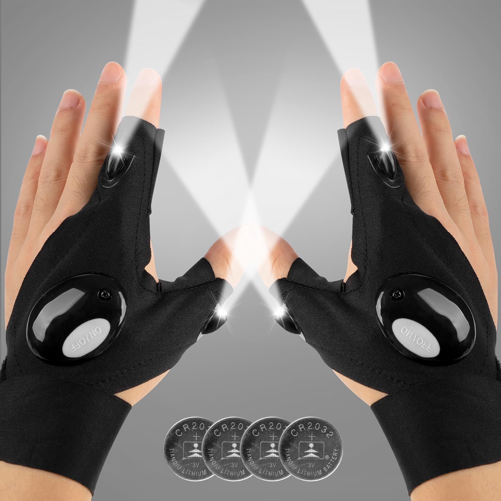 Mylivell Hands Led Flashlight Gloves, Fathers Day Dad For Fishing Dad, Camping Flashlight Gadgets For Men, Gloves With Lights For Working On Cars, Handy Mens , Mens Tools