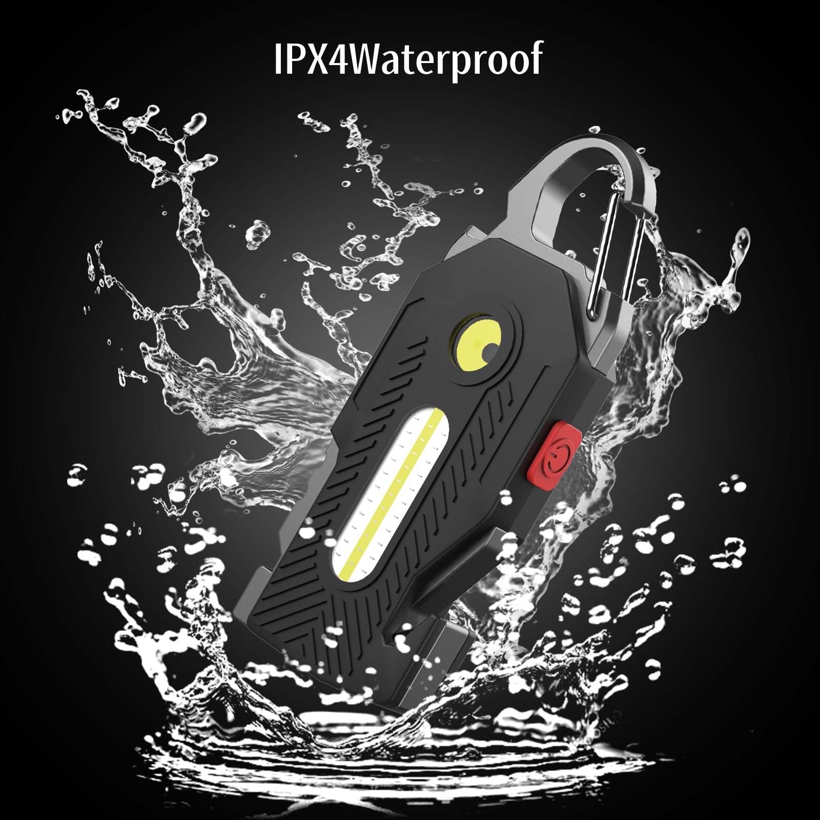 Aropeen Small Flashlight Rechargeable, 6 Lighting Modes Bright Mini Pocket Light, Keychain Flashlight Multifunctional, Keychain Work Lights Powerful For Camping Fishing Hiking Emergency