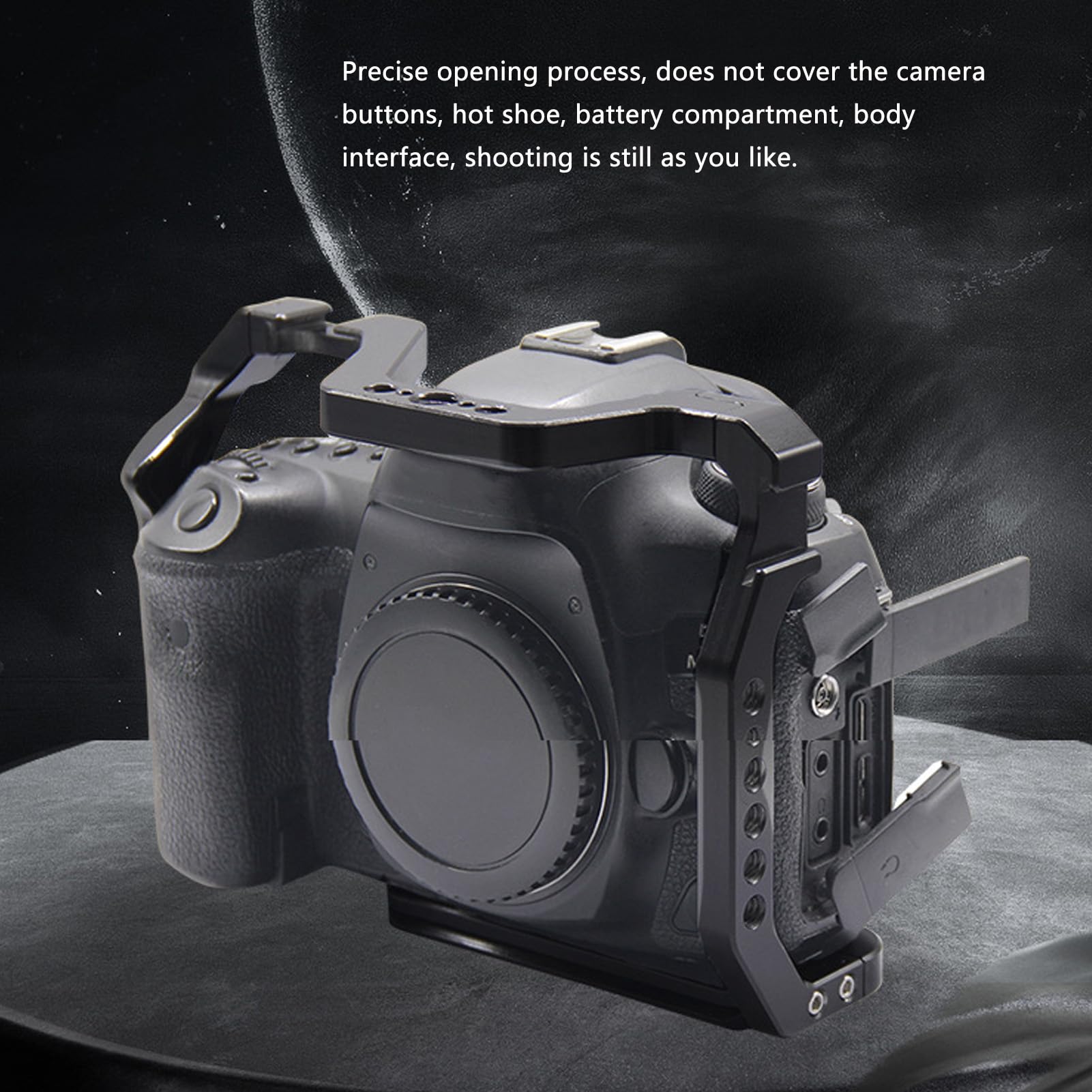 Yoidesu Camera Cage For 5Dmark3 5Dmark4, Aluminum Alloy Rugged Camera Stabilizer, Video Camera Cage Rig With Threaded Hole Cold Shoe Support Equipment Expansion