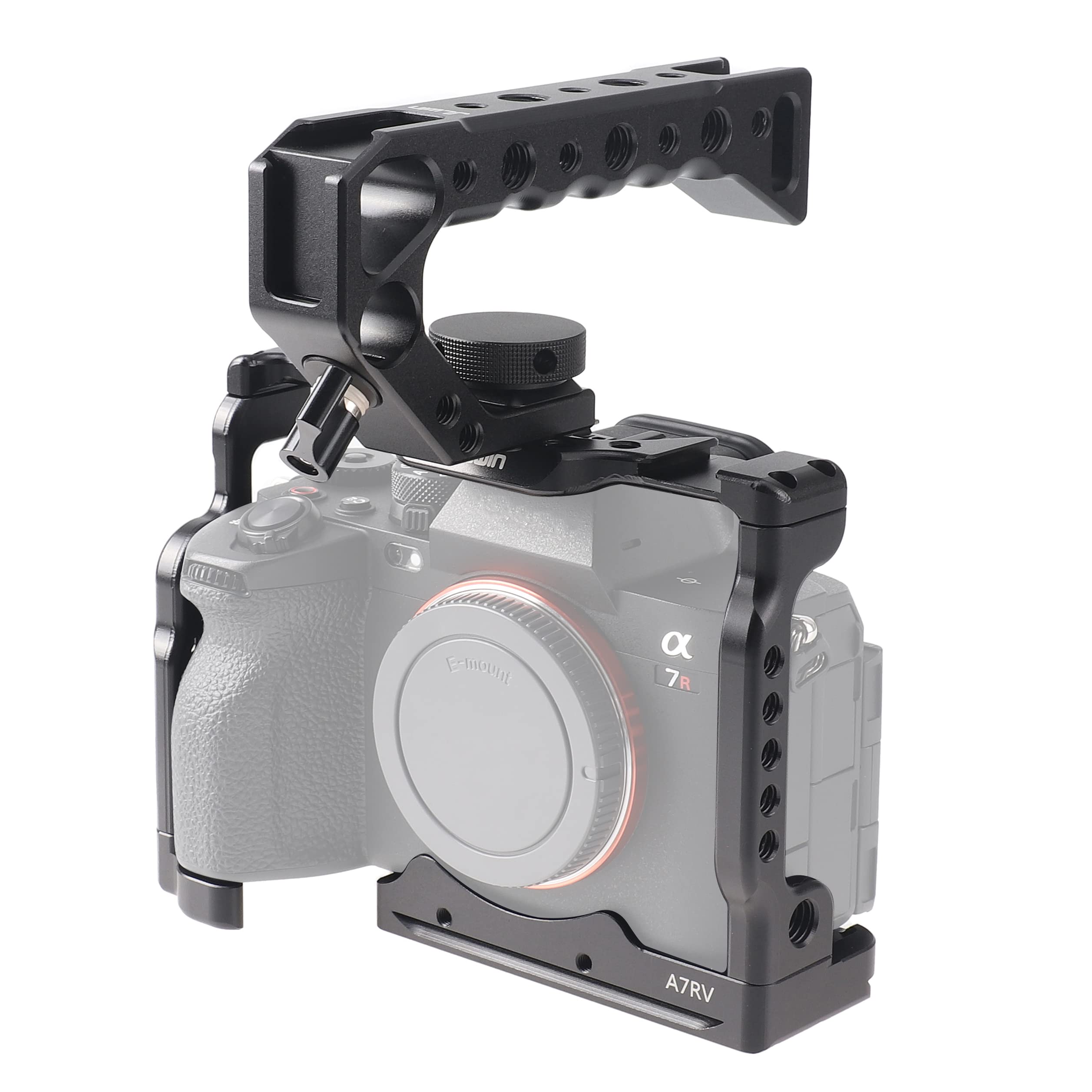 Fotga A7Rv Camera Cage + Top Handle For Sony A7Rv A7Rm5 Mirrorless Camera Stabilizer Stabilize Video Recording Compatible Arca Swiss Tripod Ball Head Clamp