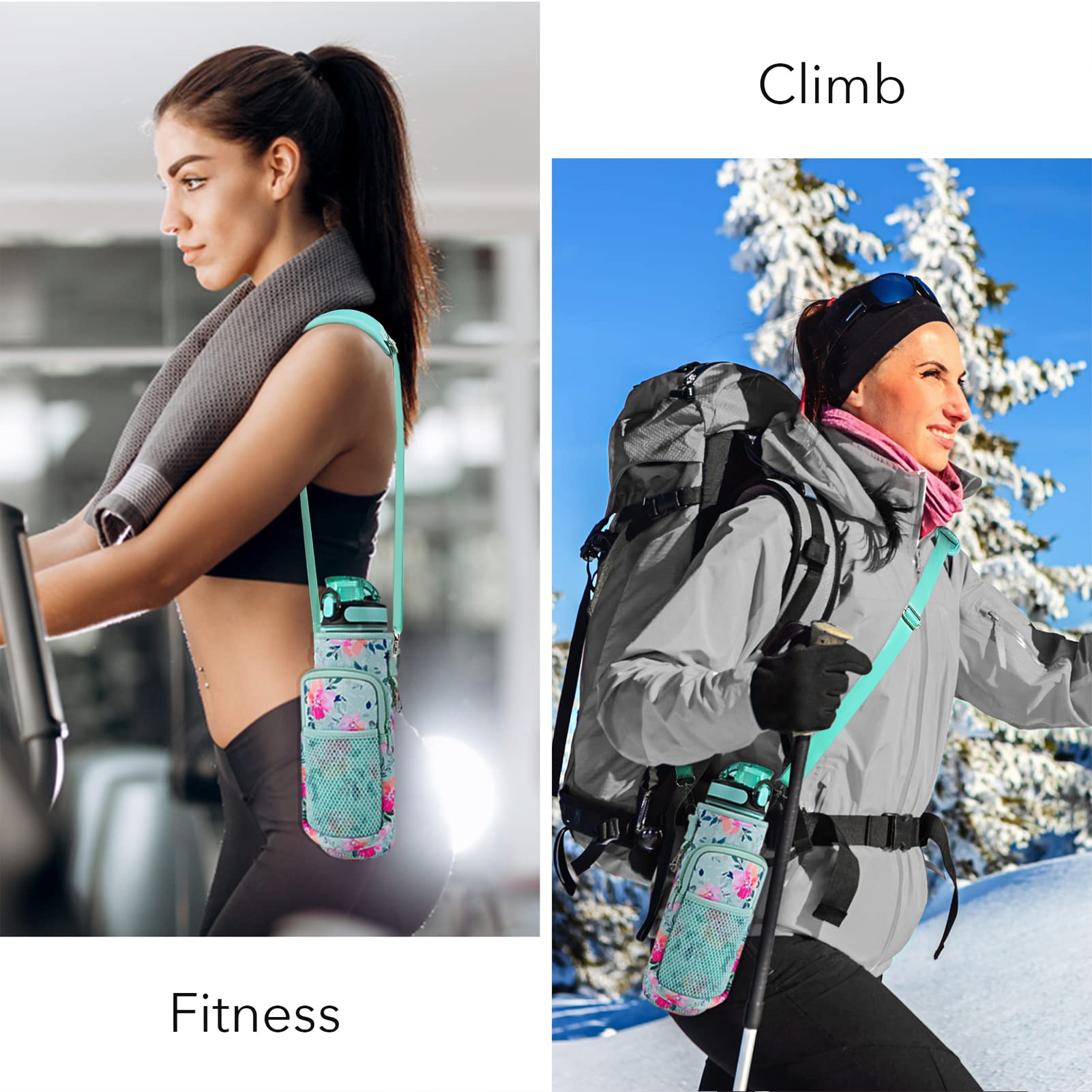 32 Oz Water Bottles With Straw & Strap, Motivational Water Bottles With Times To Drink