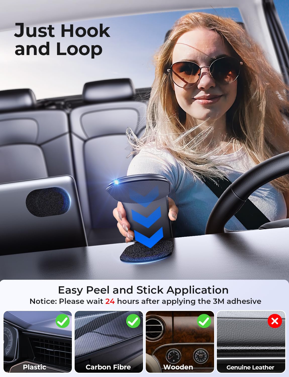 Arshot For Magsafe Car Mount, Magnetic Phone Holder For Car Dashboard Windshield Touchscreen, Bendable Aluminum Alloy Arm, Phone Mount Car Accessories For Iphone 15 Pro Max Mini 14 13 12, All Phones