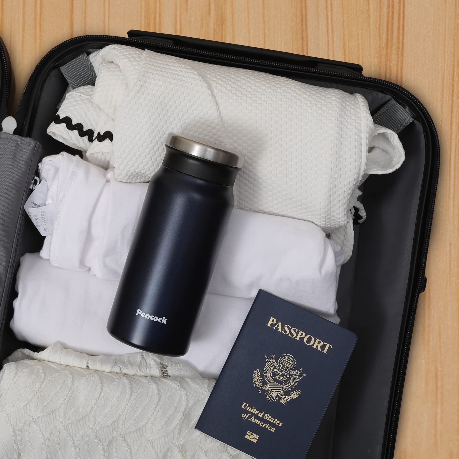 Portable 14Oz Coffee Thermos Travel Coffee Tumbler Stainless Steel Insulated Vacuum Bottle