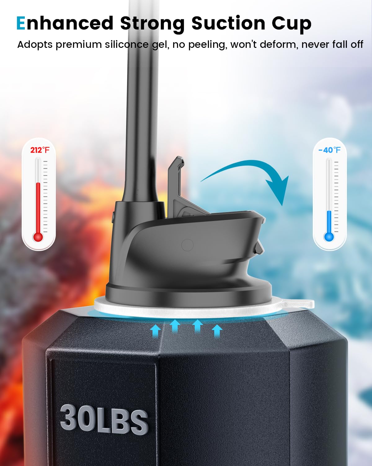 Apps2Car For Magsafe Car Mount Magnetic Phone Holder  13-Inch Long Arm Suction Cup Windshield Mount Fits Iphone 16 Pro Max Plus 15 14 13 12 Mini