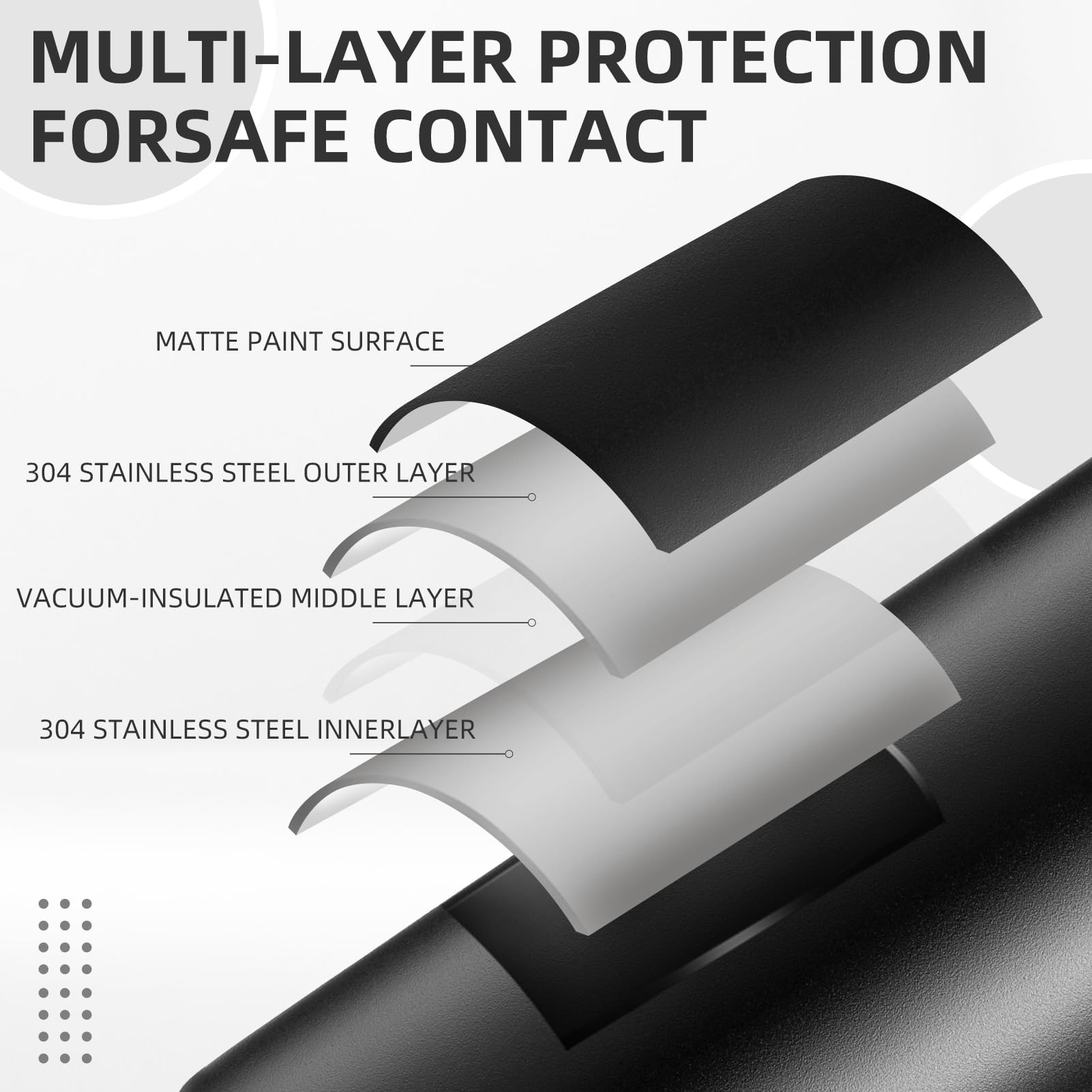 Rockbros Insulated Water Bottle With Straw, Stainless Steel Sports Water Cup Flask Leak Proof