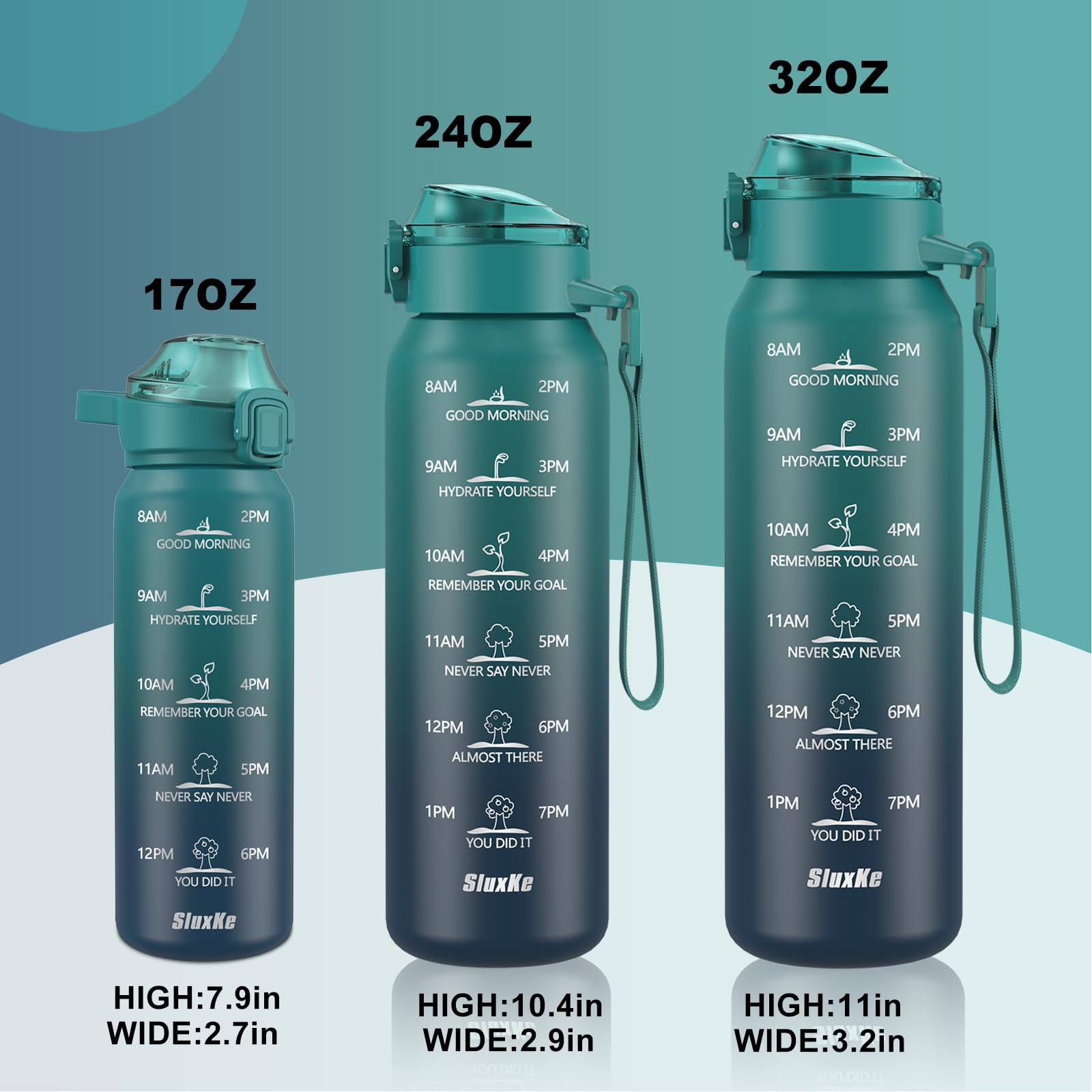 Insulated Water Bottle 32Oz With 2Lids,18/10 Stainless Steel 1000Ml Insulated Water Bottle Double