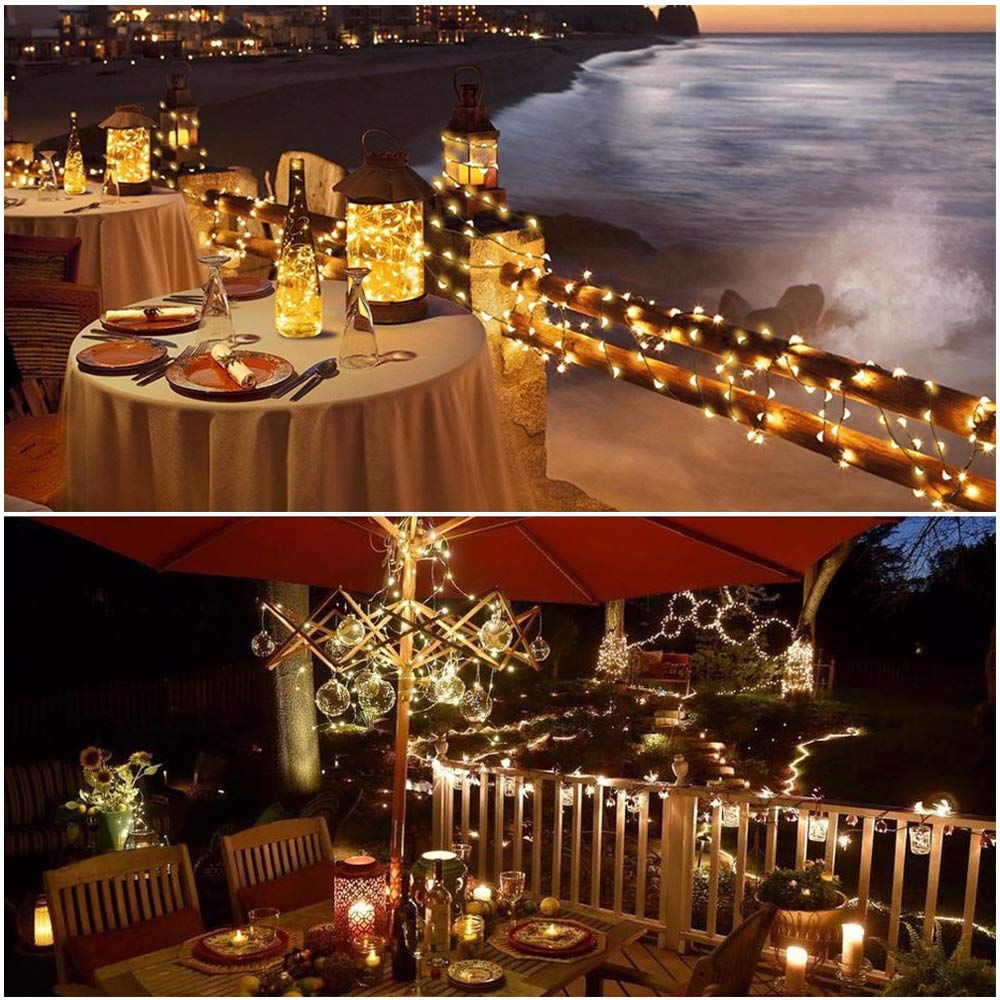 Zhijian 2 Pack Solar String Light Outdoor, 78 Feet 240 Led Outdoor Waterproof Copper Wire 8 Modes Fairy Lights For Garden, Christmas, , Wedding, Party