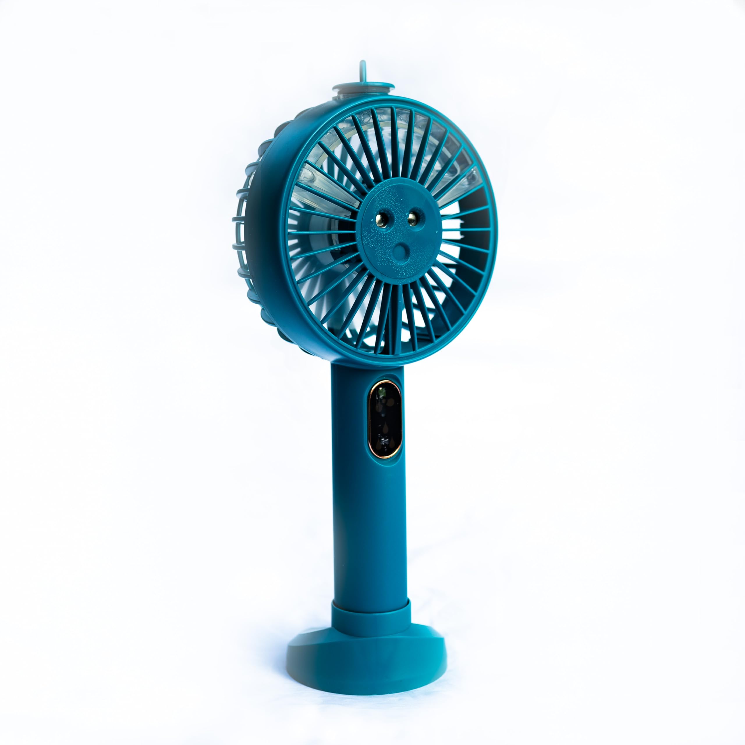 Portable Handheld Fan With Mist Spray, 3 Speeds, 25Ml Tank, Usb Rechargeable (Green) - Koospark