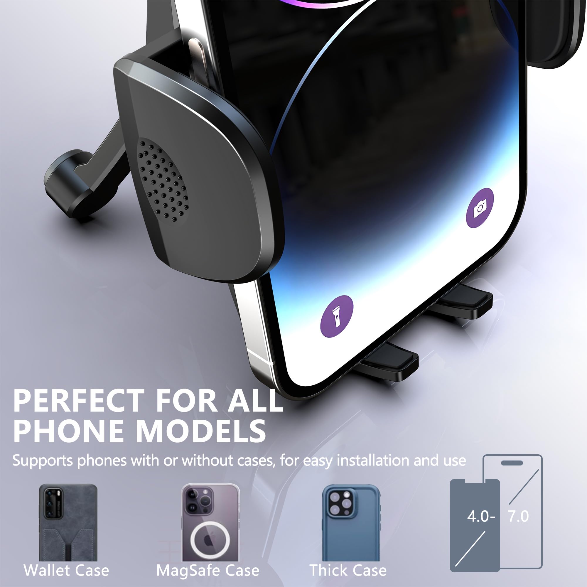 Aiziyo Car Phone Holder,Adjustable Air Vent Car Phone Holder Mount Compatible With Iphone 16/15/14/13, Samsung, Google,And All Smartphones, Hands- Auto Mobile Phone Stand