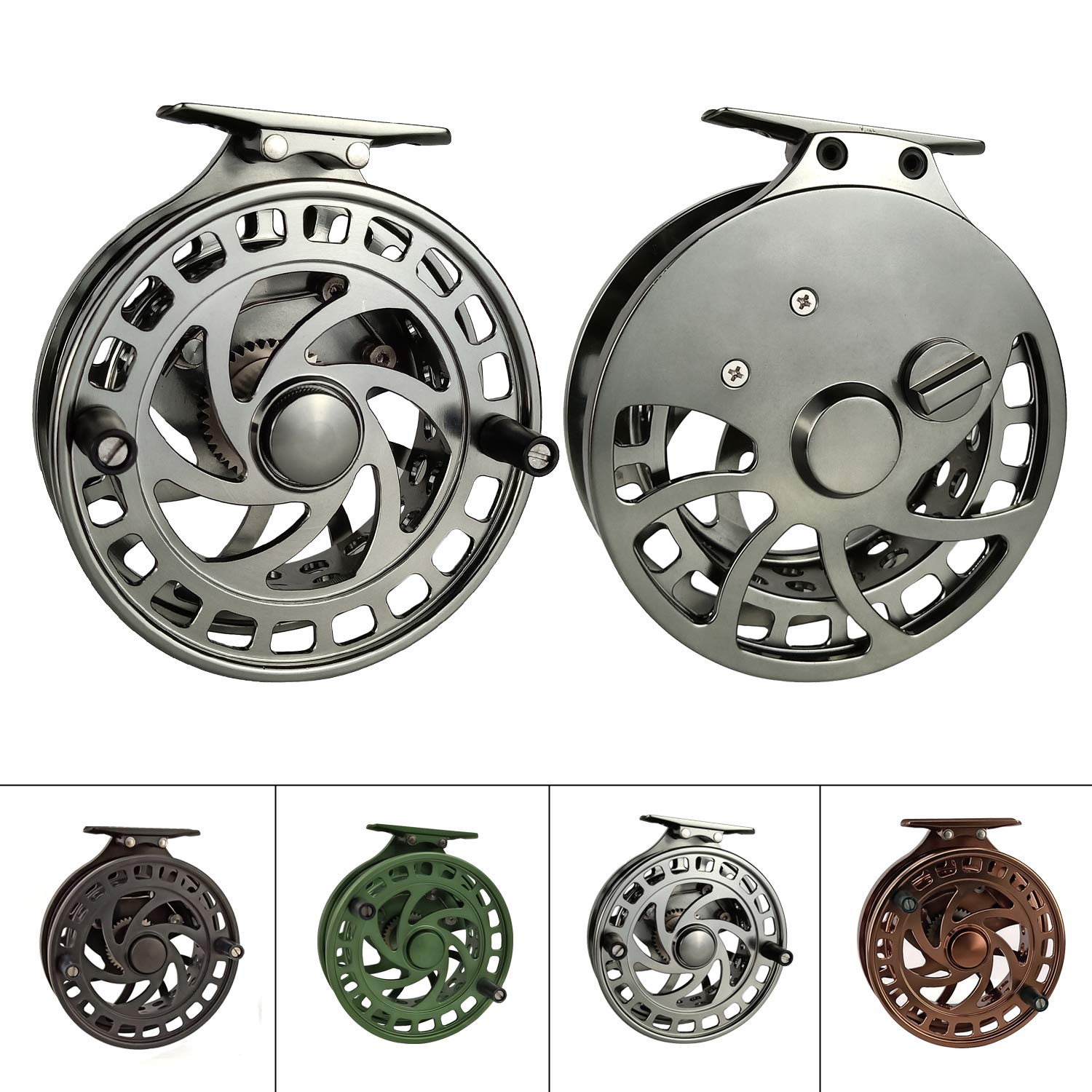 Aventik Eupheng Aventik 2Nd Generation High Reel Feet Center-Pin Floating Reel Aluminum Easy Line Through Fishing Reel