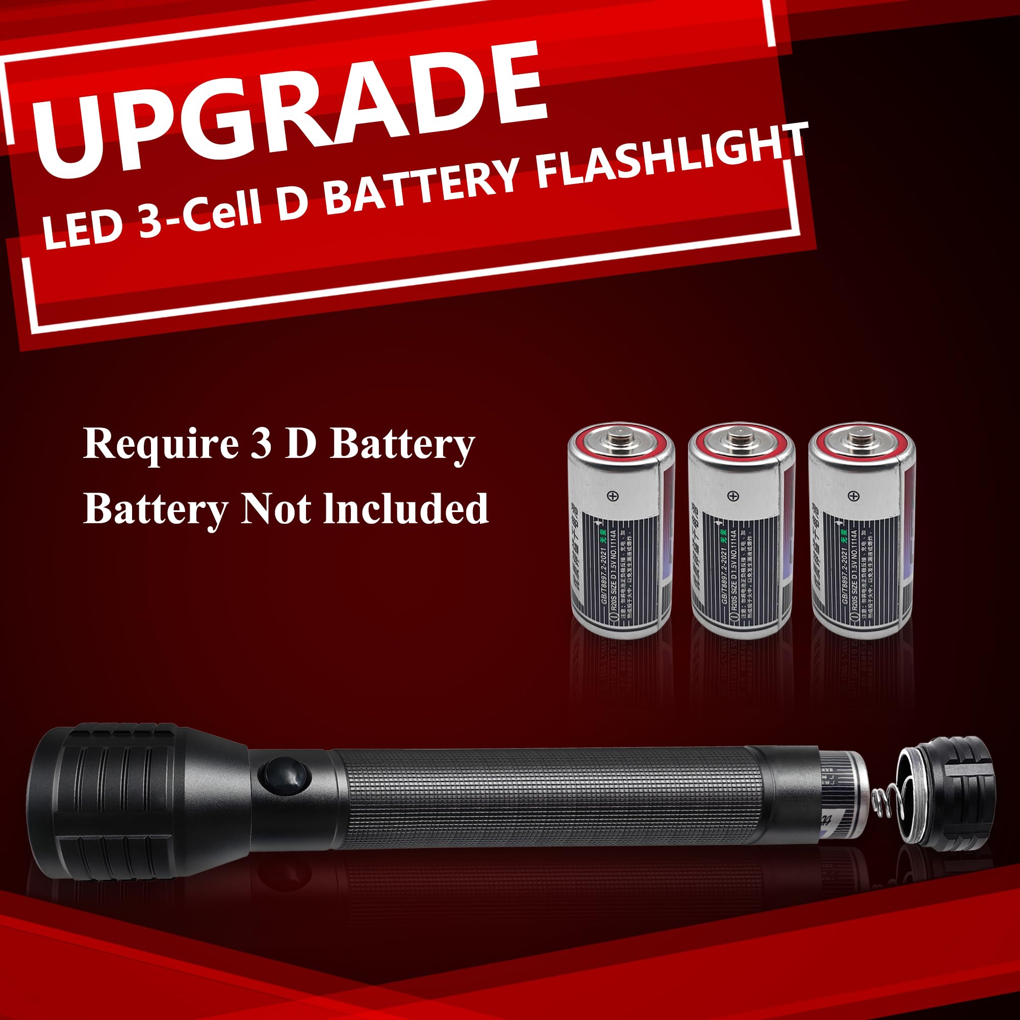 Miuree Heavy-Duty Led 3-Cell D Flashlight