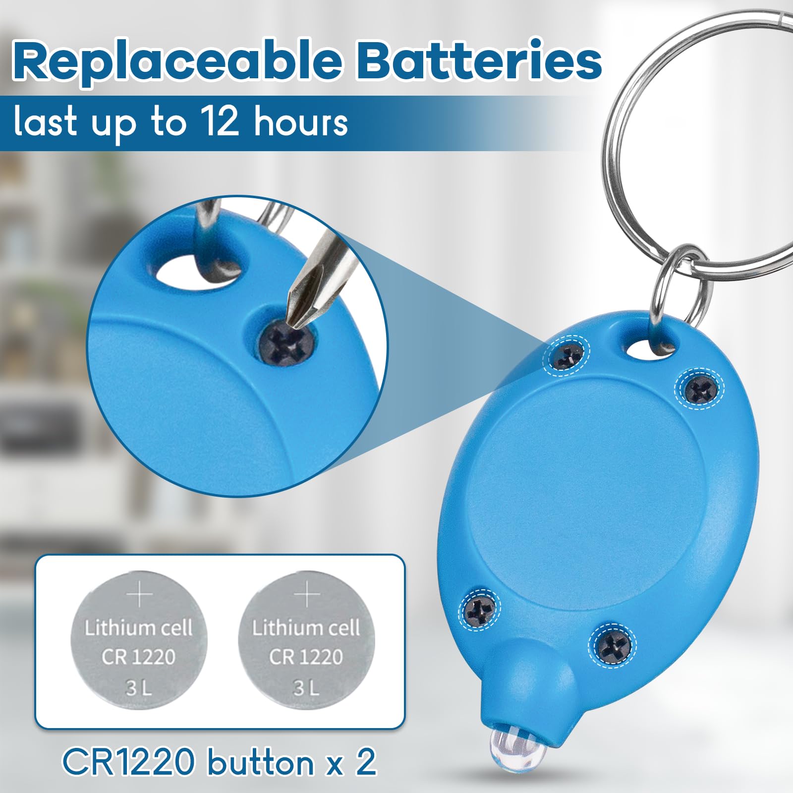 Uaimvie 7 Pcs Led Keychain Flashlight Mini Keychain Light Ultra Bright Tiny Flashlight Small Portable Light Battery Powered With Key Ring For Outdoor Activities And Emergency Lightning, 7 Colors Of Shells