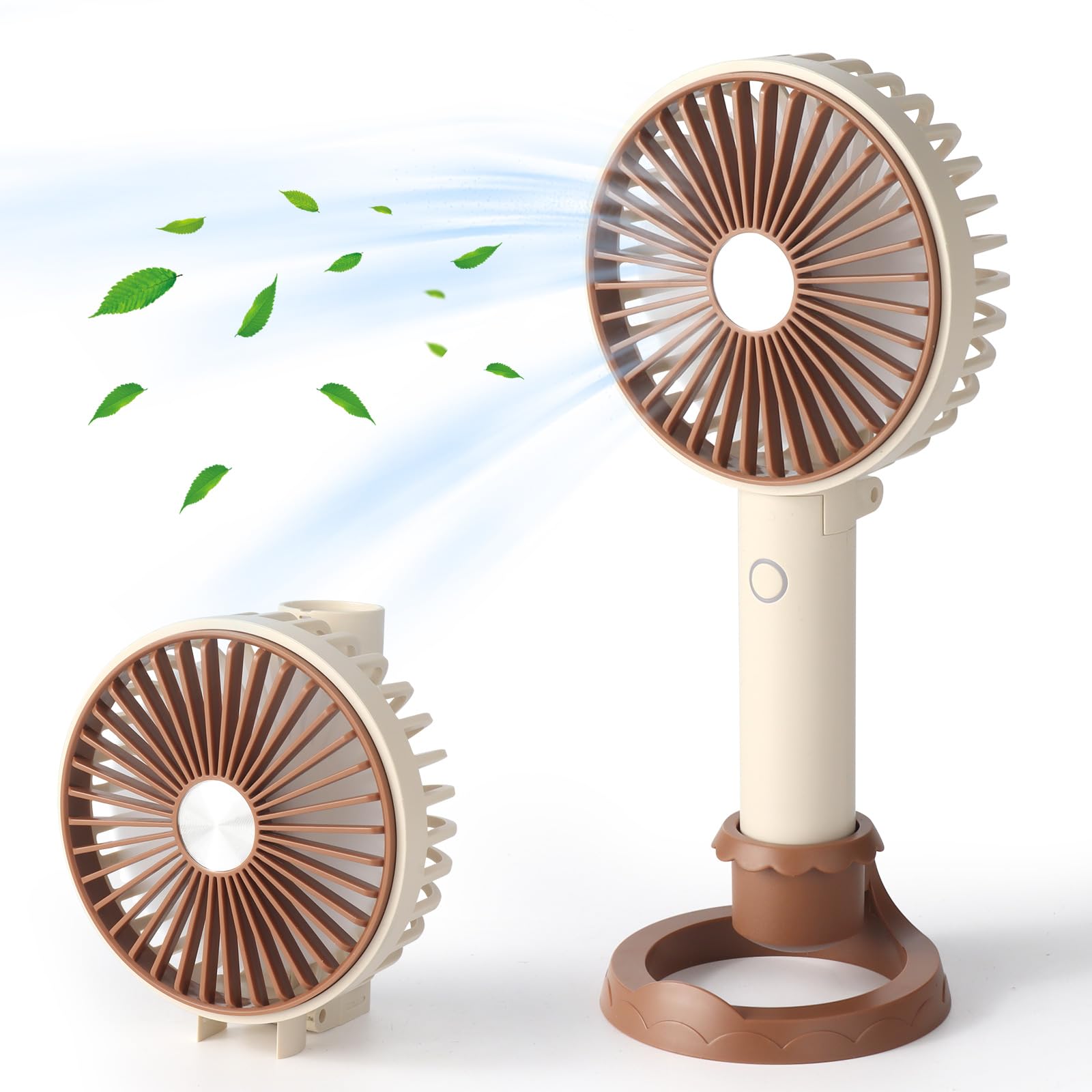 Handheld Fan - Portable Mini Fan For Travel With Usb Battery Operated, Small Foldable Rechargeable - Koospark