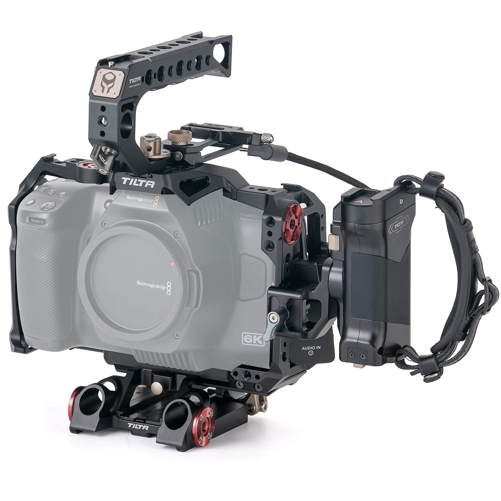 Tilta Camera Cage For Bmpcc 6K Pro/G2 Protective Gear Mount Accessories Compatible With Blackmagic Design Pocket Cinema Camera 6K Pro (Black, Advanced Kit)