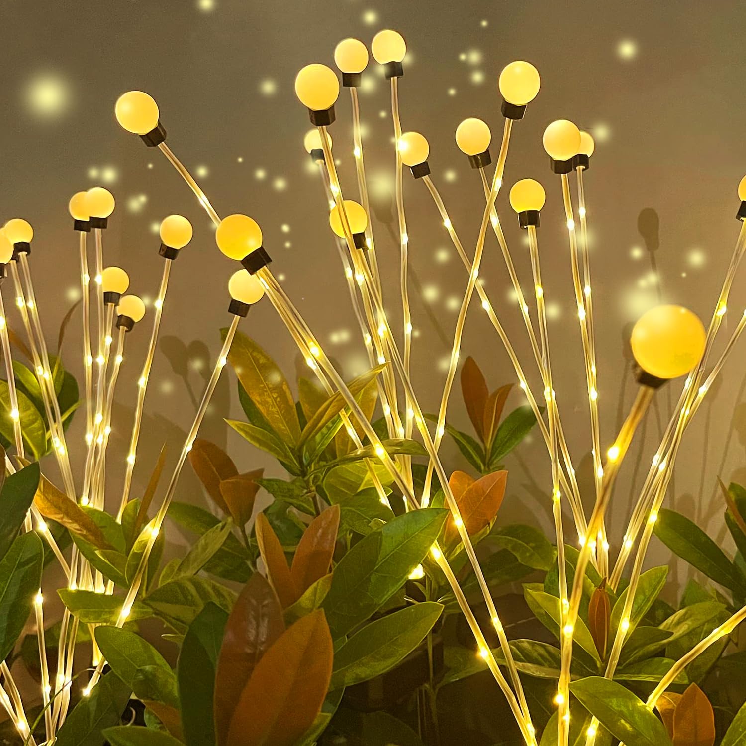 Acinlitglow Solar Garden Light Outdoor Waterproof Solar Yard Decorations Light, Big Bulb Solar Swaying Firefly Light For Patio Pathway Decor, High Flexibility Copper Wire & Heavy Bulb Base 2 Pack