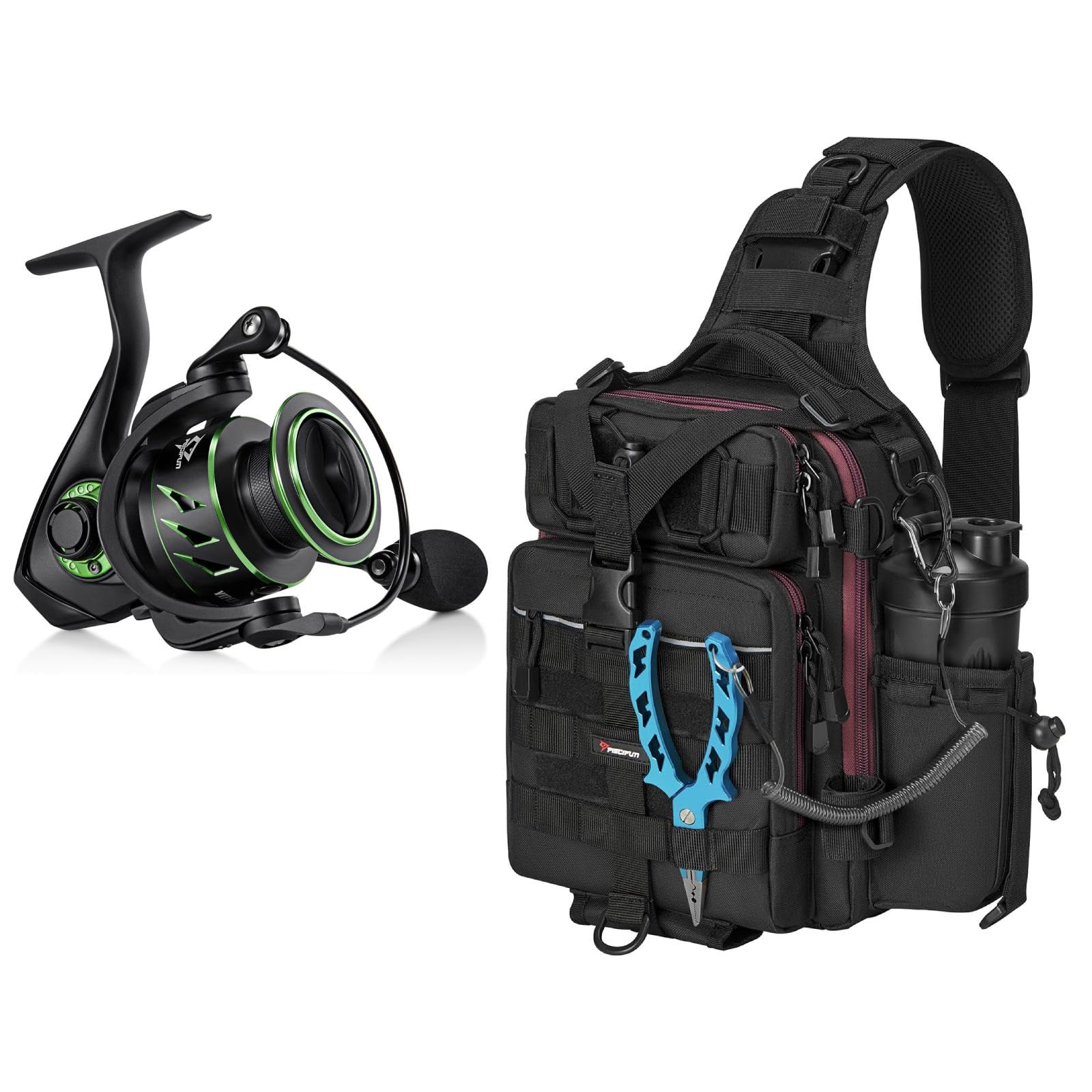 Piscifun Viper X Spinning Reel Bundle With Fishing Sling Bag