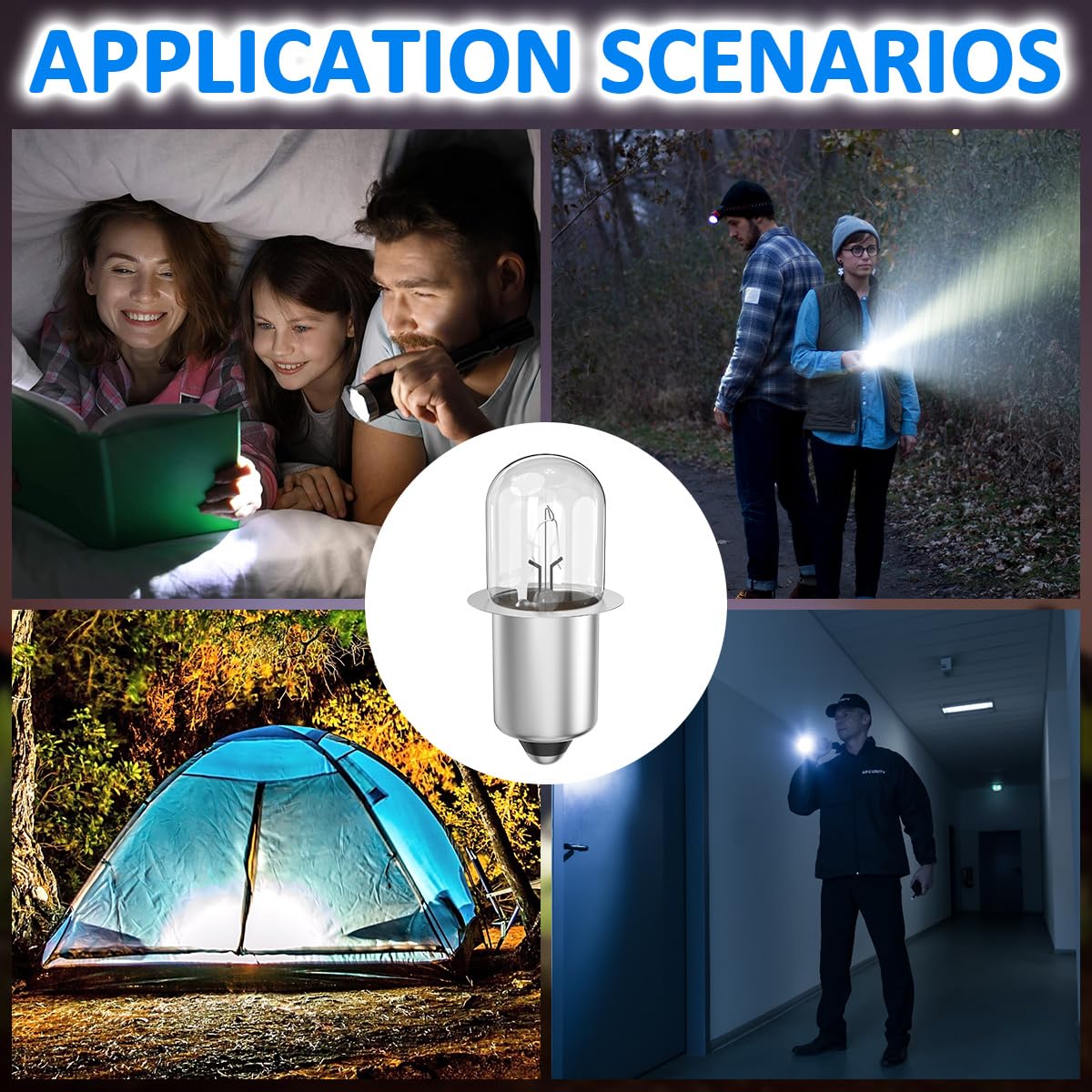 Fugedox Xpr18 18V 0.6A Xenon Flashlight Bulb Fit For Dewalt Dw9083 Dw908 Dw919 Dc509 Flashlights, Ridgid 18 Volt Cordless Flashlights And P703 / P704 Cordless Lithium Worklights - 2 Pack