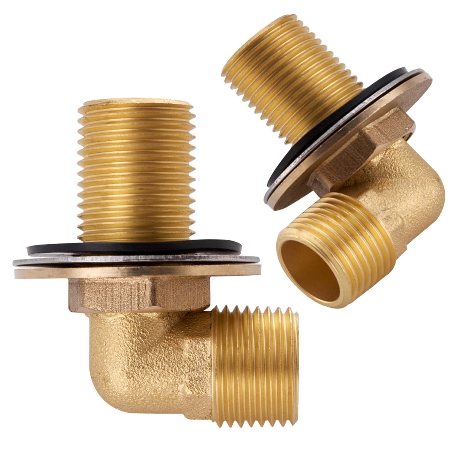 Aplwy Commercial Faucet Installation Kit, 1/2" Ips Male X 1/2" Ips Male Faucet Adapter, Backsplash Mount Set For Stainless Steel Commercial Kitchen Prep & Utility Sink - 2Pcs