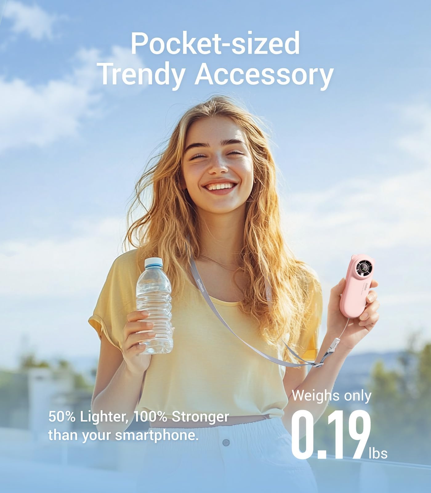 Turbobear Portable Handheld Turbo Fan, Travel Essentials, Hand Held Fan Rechargeable