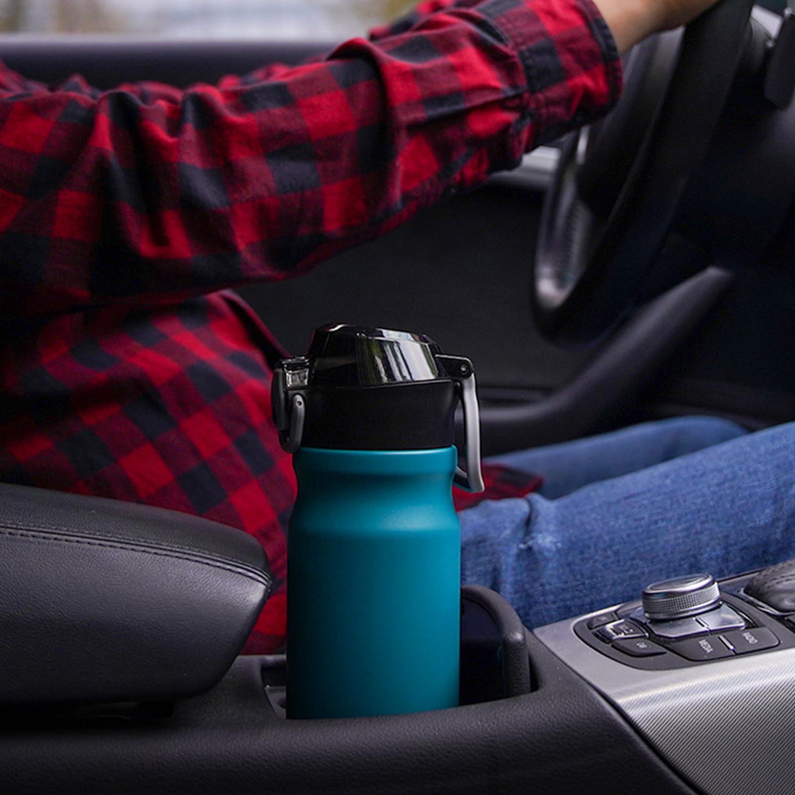 Bjpkpk Water Bottle With Straw 18Oz Insulated Water Bottles Reusable Stainless Steel Metal