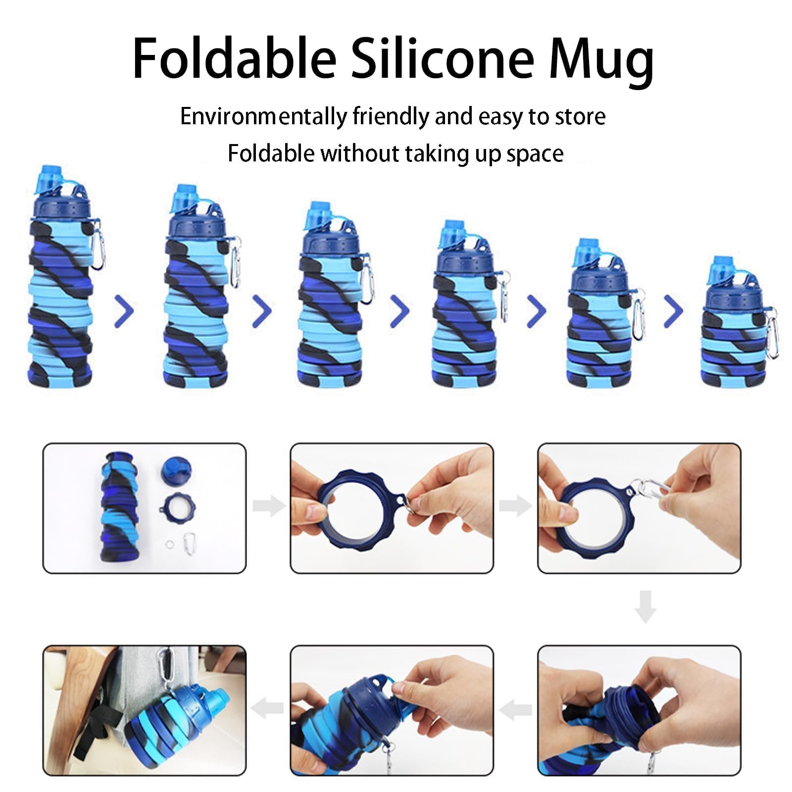 Collapsible Water Bottles Travel Water Bottle Sports Portable Sport Water Bottle Reusable