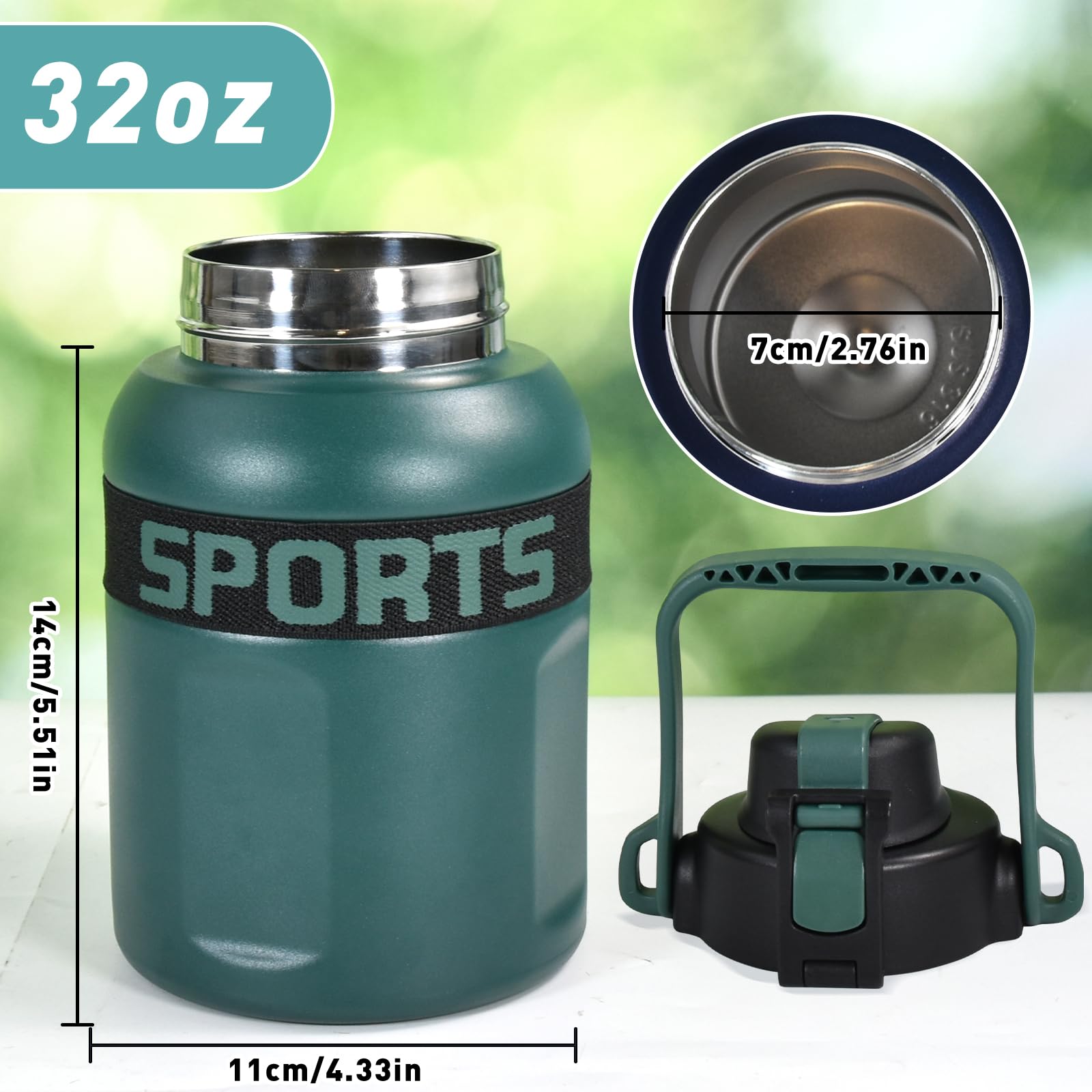 Durable insulated water bottle for gym, hiking, and outdoor use