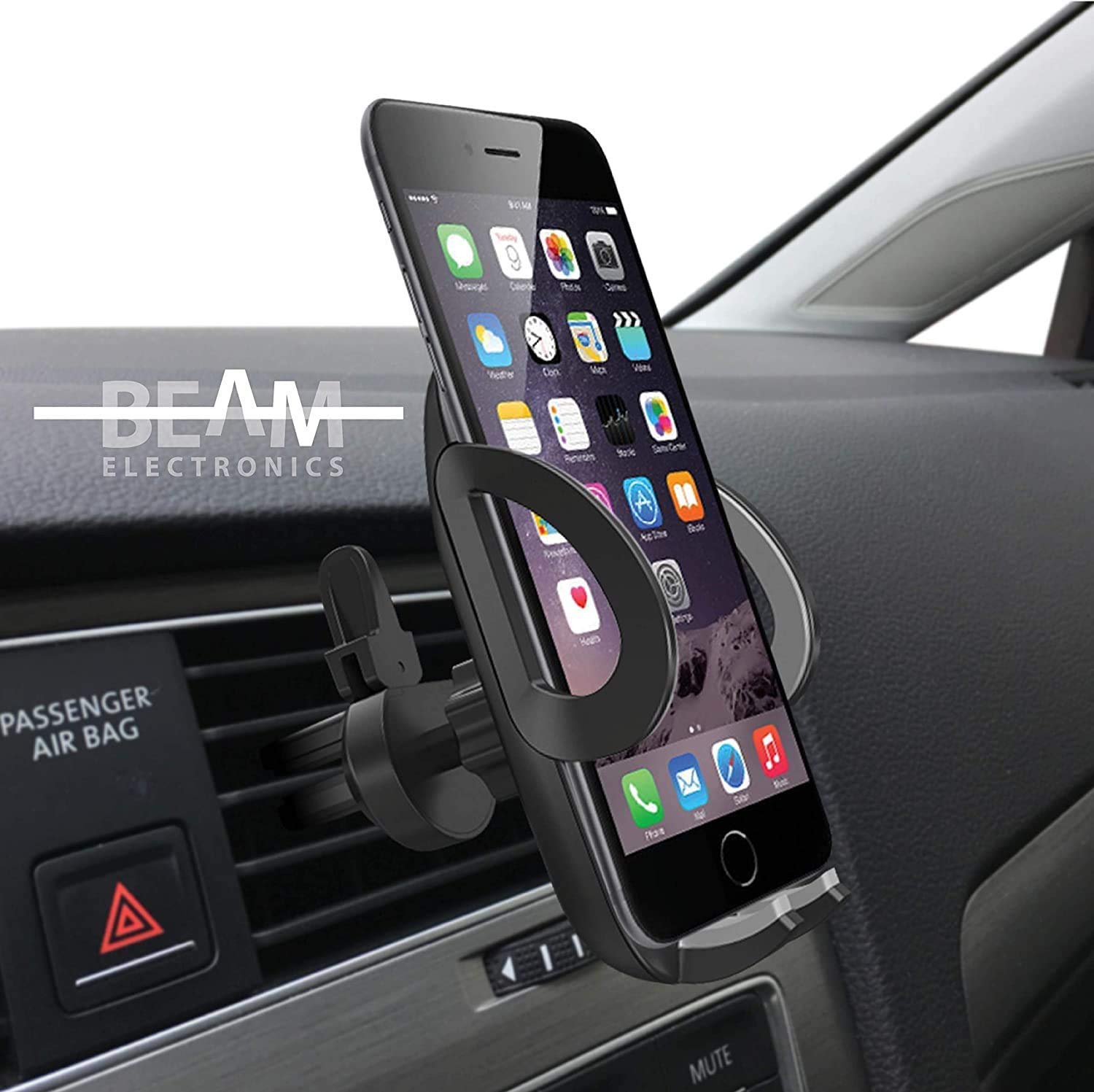 Beam Electronics Car Phone Holder Mount, Phone Car Air Vent Mount Holder Cradle Compatible For Iphone 12 11 Pro Max Xs Xs Xr X 8+ 7+ Se 6S 6+ 5S 4 Samsung Galaxy S4-S10 Lg Nexus Nokia