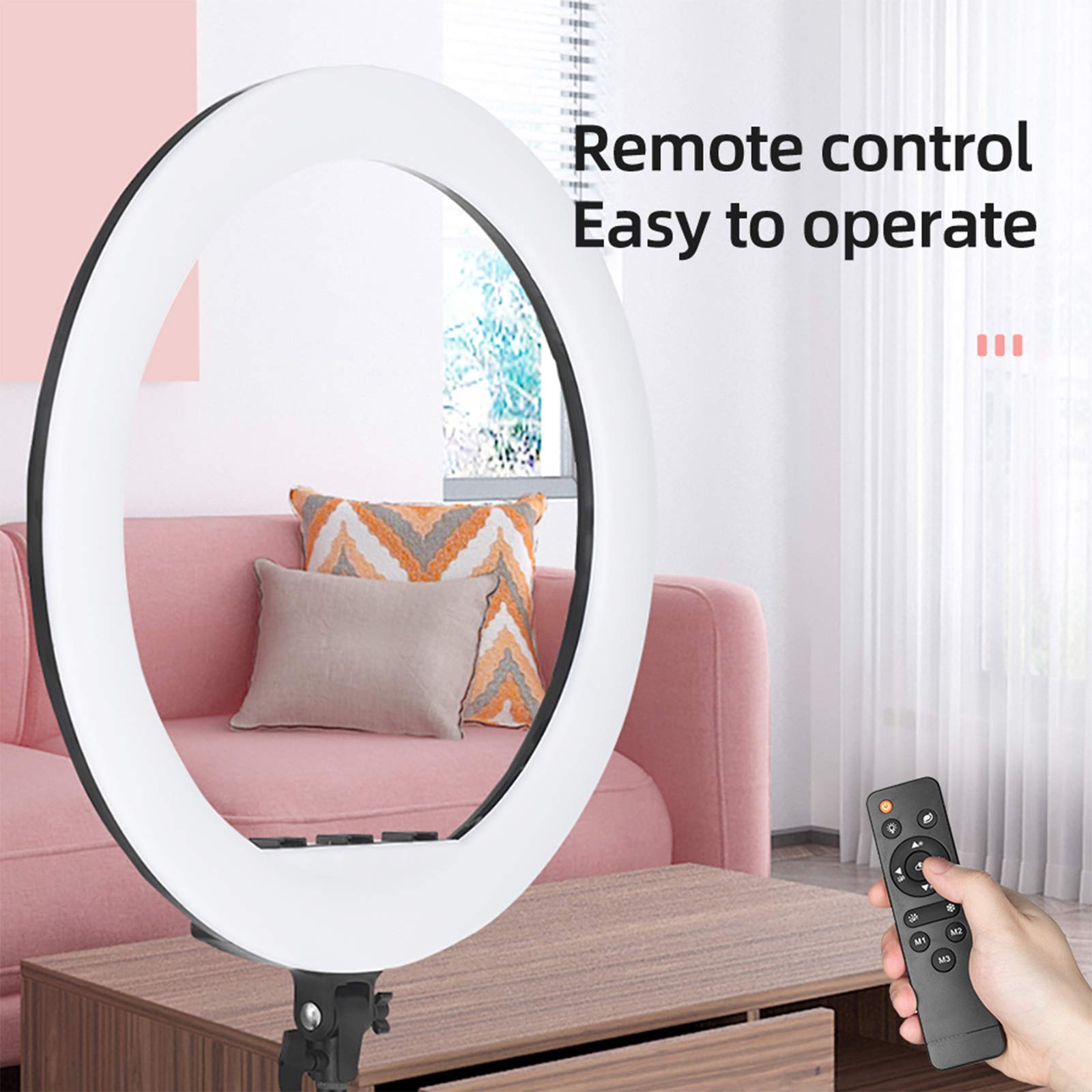 Ambitful Ring Light Rl-480 18In Ring Light Lamp 60Ws 30006000K 480 Beads Led With 180Cm Light Stand,Carrying Bag For Live Streaming/Slr Camera/Phone Video Shooting (2Pcs)