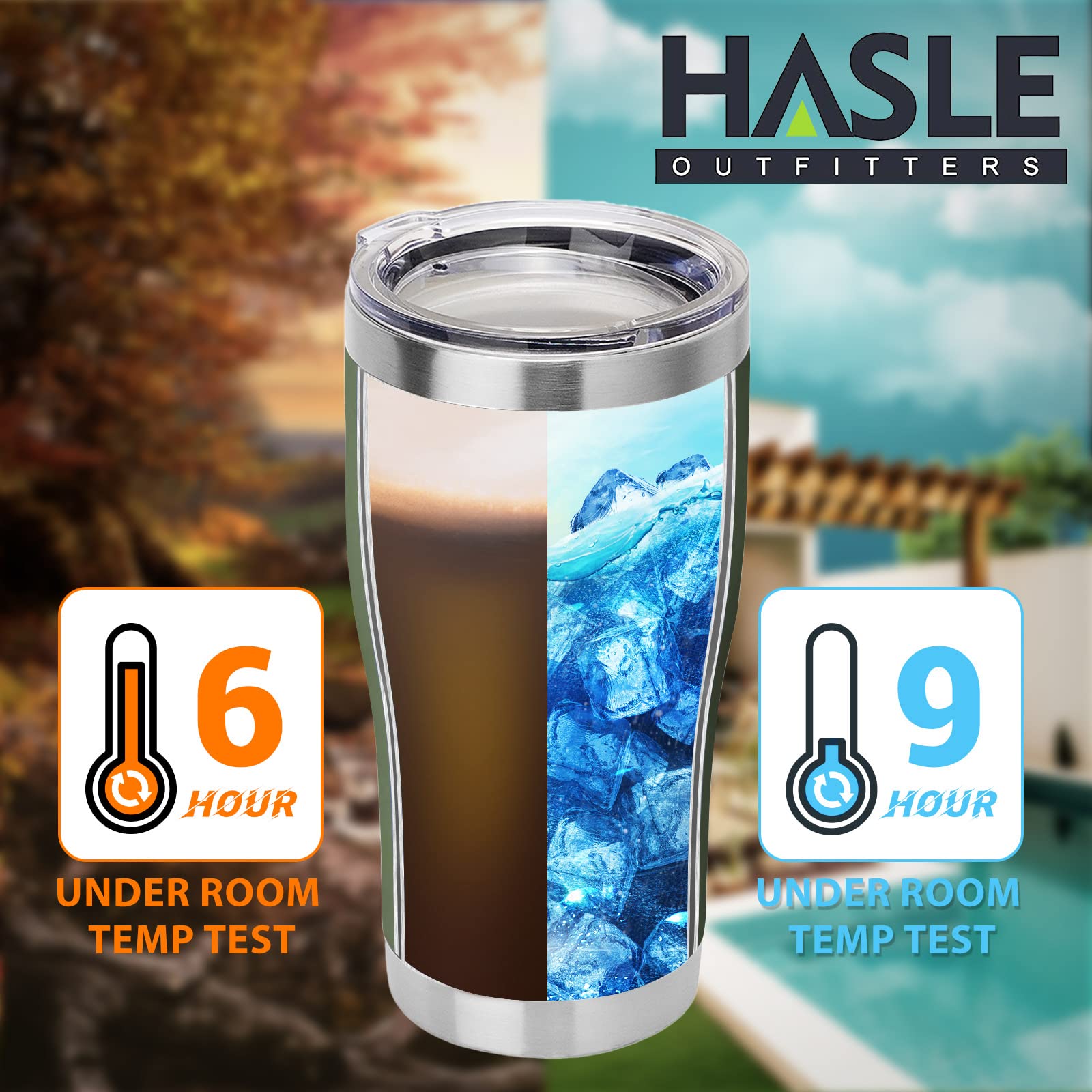 Hasle Outfitters 20 Oz Tumbler Bulk, Stainless Steel Tumblers With Lid, Vacuum Insulated Tumbler