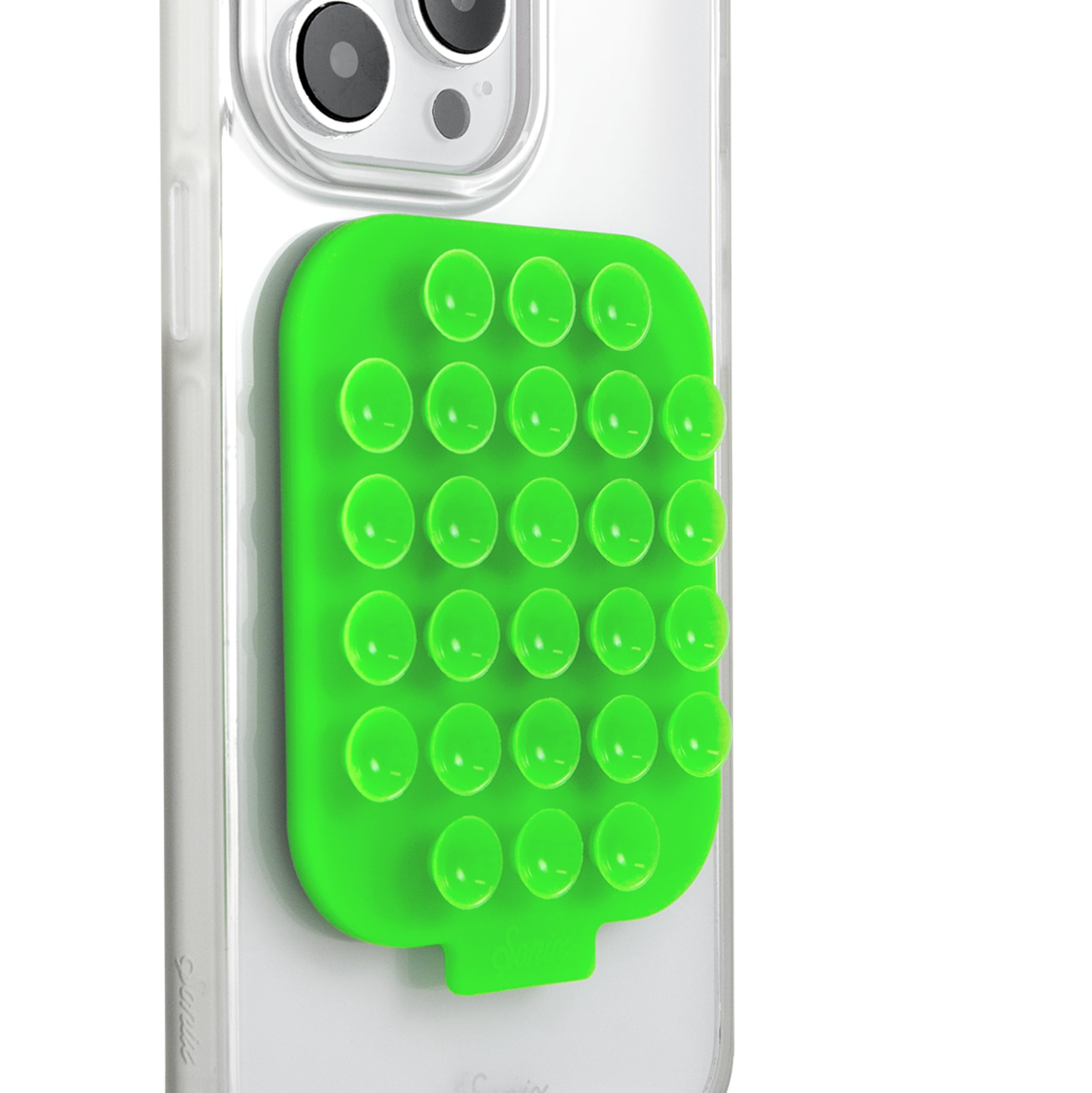 Sonix Magnetic Silicone Suction Cup Phone Mount For Iphone Compatible With Magsafe Bright Fluorescent Green Neon Green