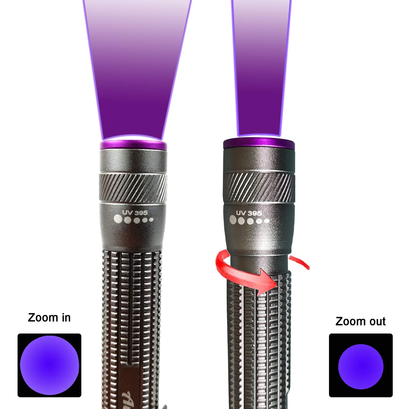 Aventik D Edison Design Power 395Nm Zoomable Pen Light (1Pc 395Nm Grey)