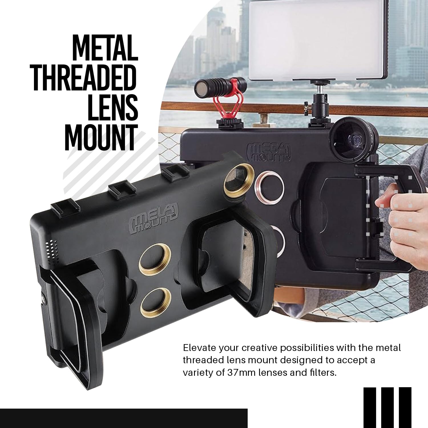 Vidpro Megamount Rig Case Video Stabilizer For Ipad 10.9 Inch (Latest 10Th Gen Model) Handheld Tablet Stabilizers W/Swing Handle, Cold Shoe Mounts, Tripod Mount For Videography, Vlogging, Film Making