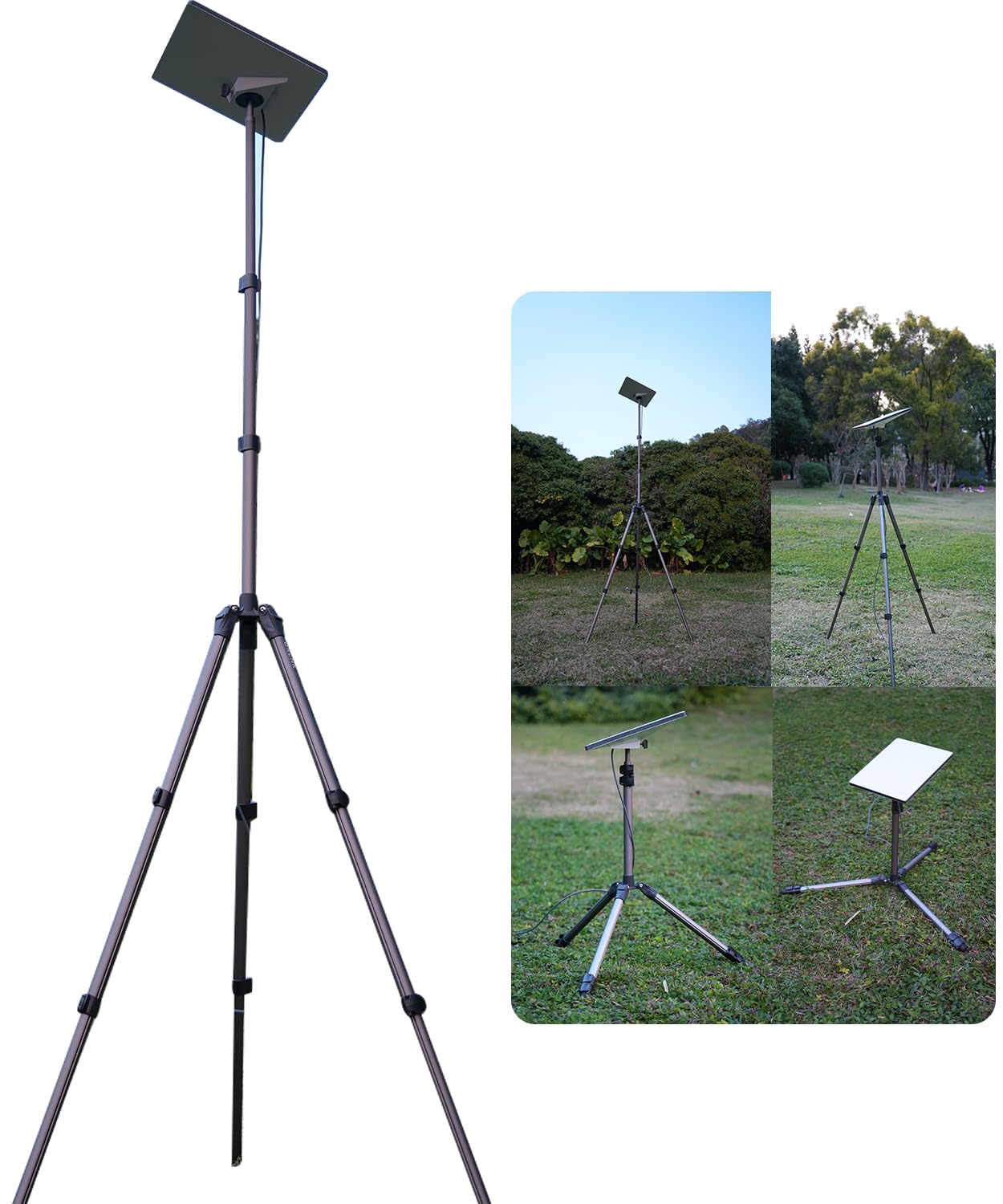 Orln'K Tripod For Starlink Mini, Height 19-79" Maximum Weight 15Lbs, With Tripod Adapter, Travel Camping Bag (Mocha Mousse Brown)
