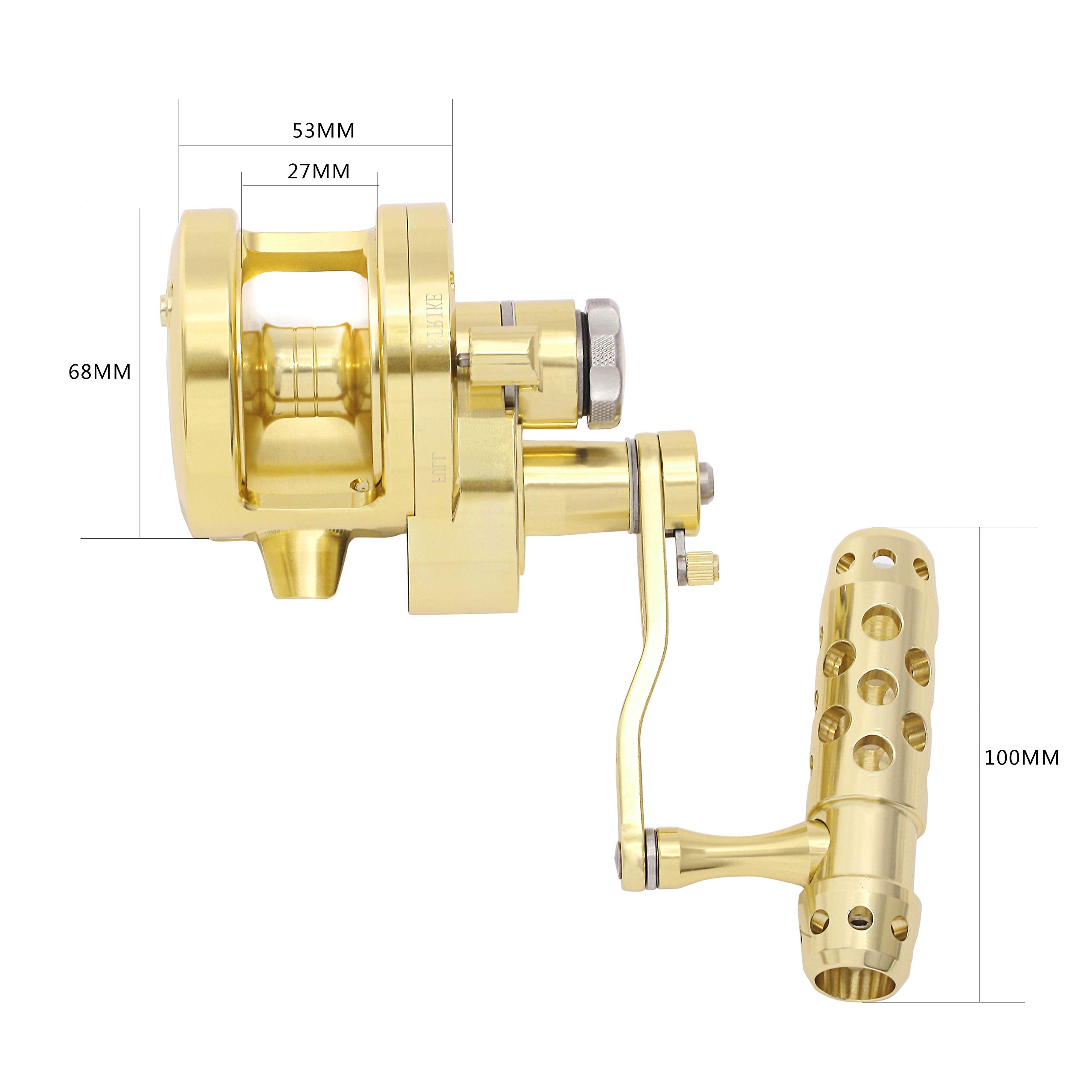 Channelmay Saltwater Jigging Big Game Fishing Reel Cnc Machined 2 Speed 44Lb Lever Drag Deep Sea Boat Trolling Fishing