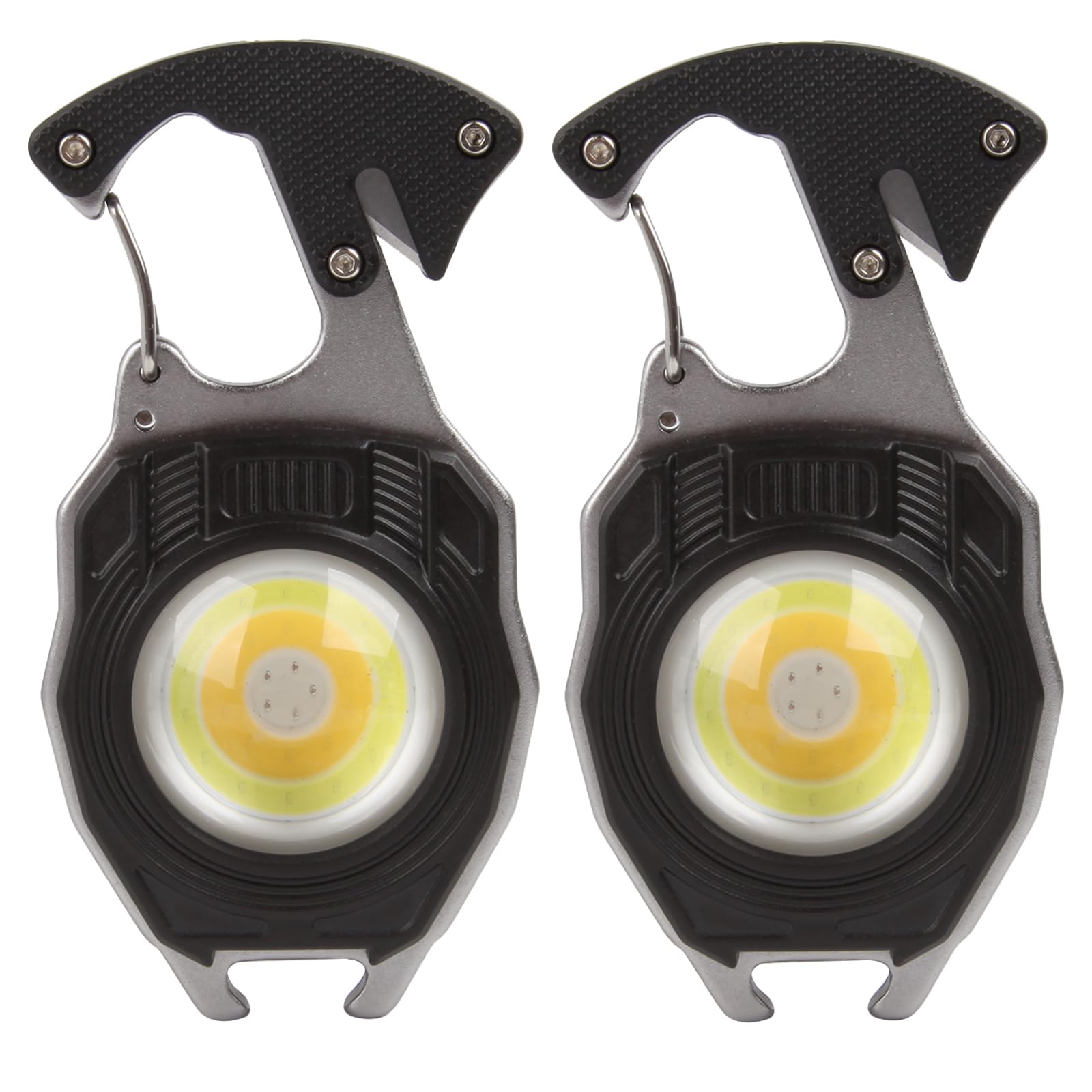 E-Shidai Mini Flashlight 2 Pack, Rechargeable Keychain Flashlight With 3 Light Modes, 1000Lumens Bright Edc Flashlight Keychain Light With Magnet Base, Portable Pocket Flashlight For Camping Walking