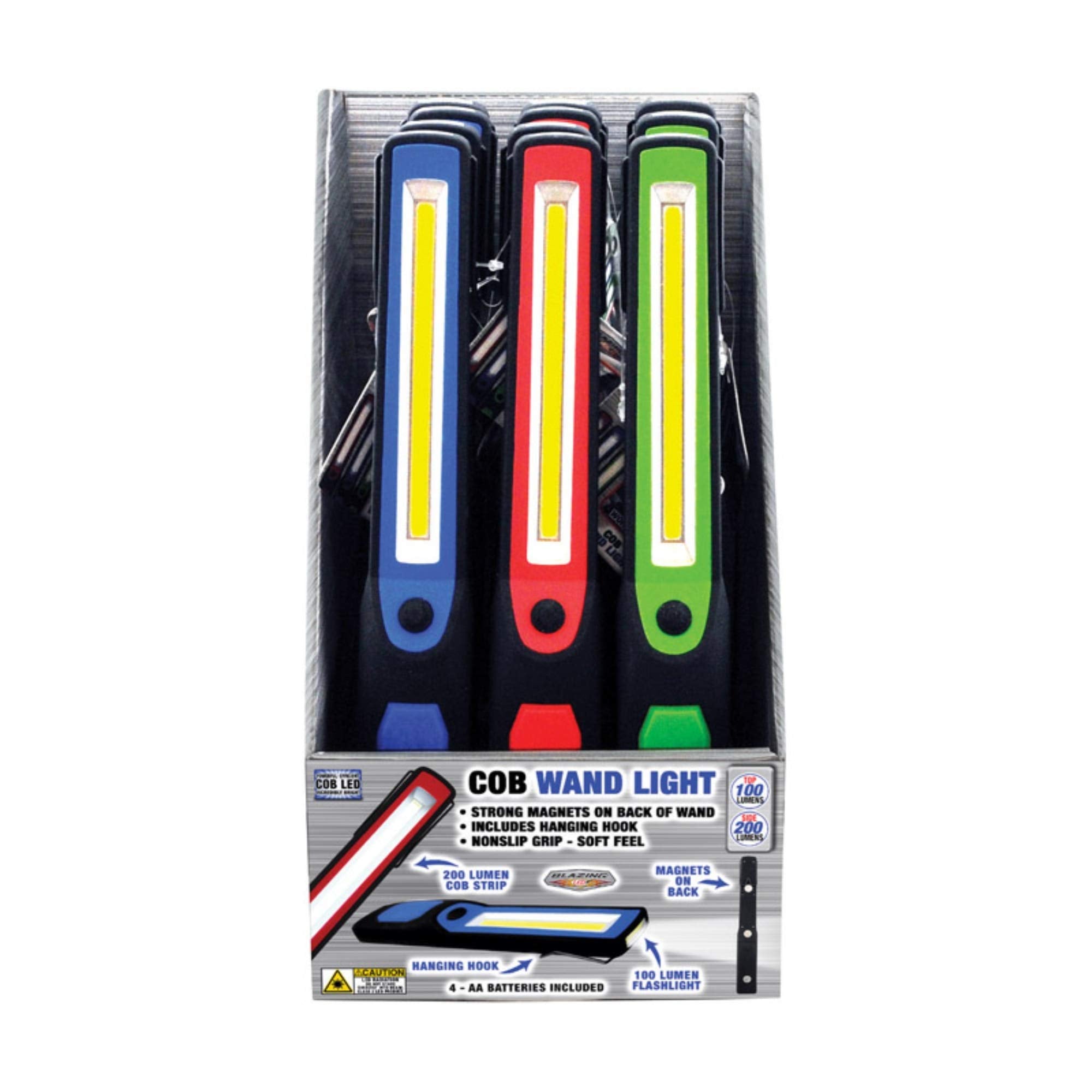 Blazing Ledz 702561 Cob Stick Wand Light, Assorted Color (Pack Of 12)