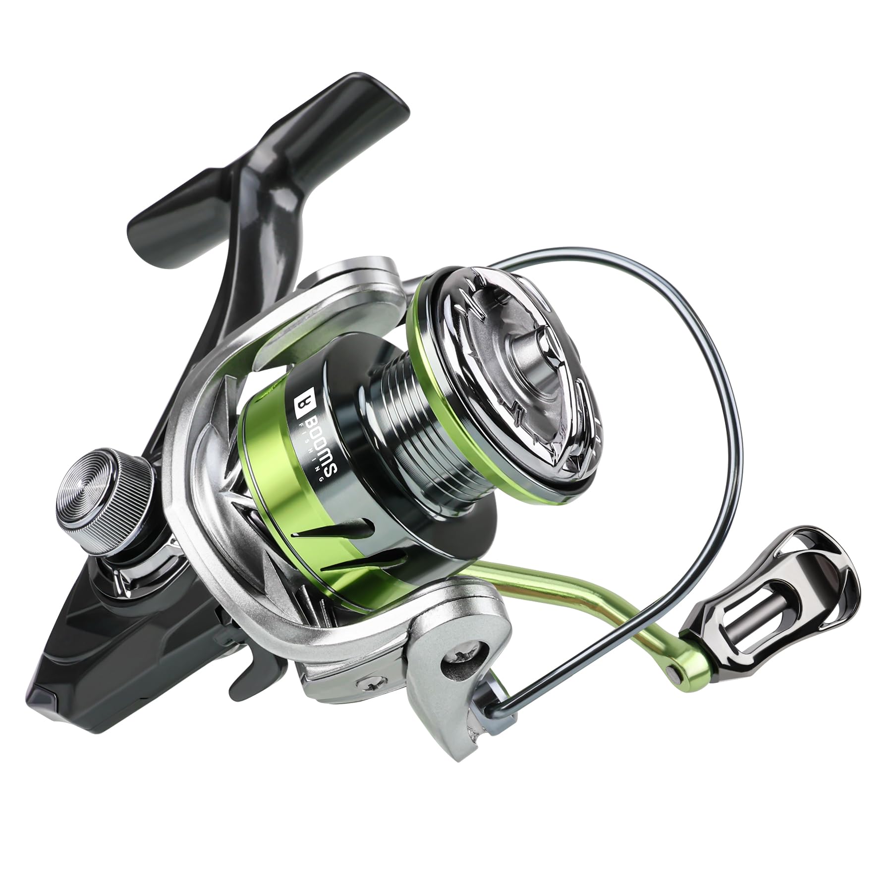 Booms Fishing Sn3 Fishing Spinning Reels, 1000, 2000, 3000, 4000, Light Weight, 5.2:1 Gear Ratio, 17.5-26.5Lbs Max Drag, 4+1Bb Stainless Bb Fishing Reel For Saltwater Or Freshwater