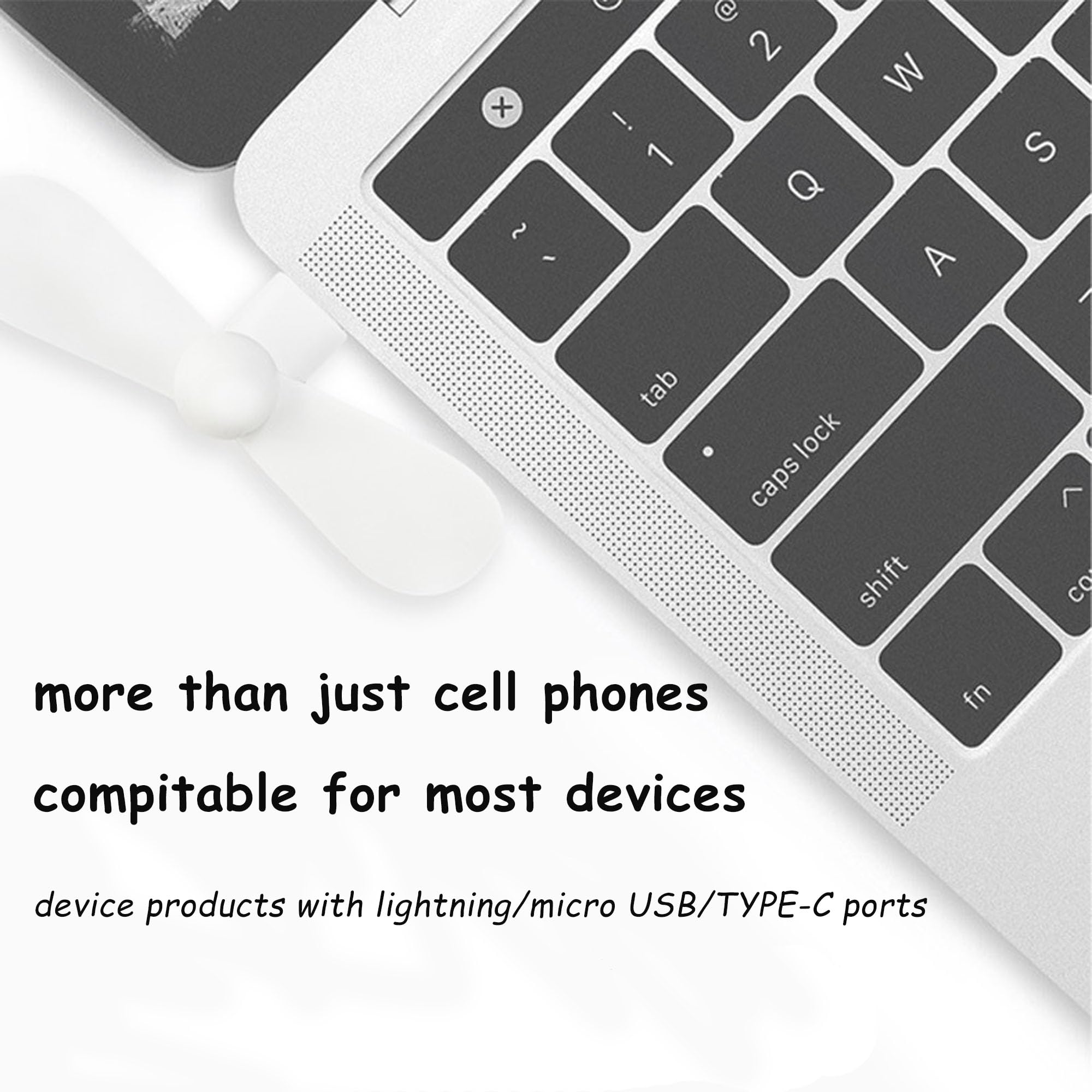 Usb Type C Mini Fan 3 Pcs Type C Small Fan For Phone, Fans Compatible