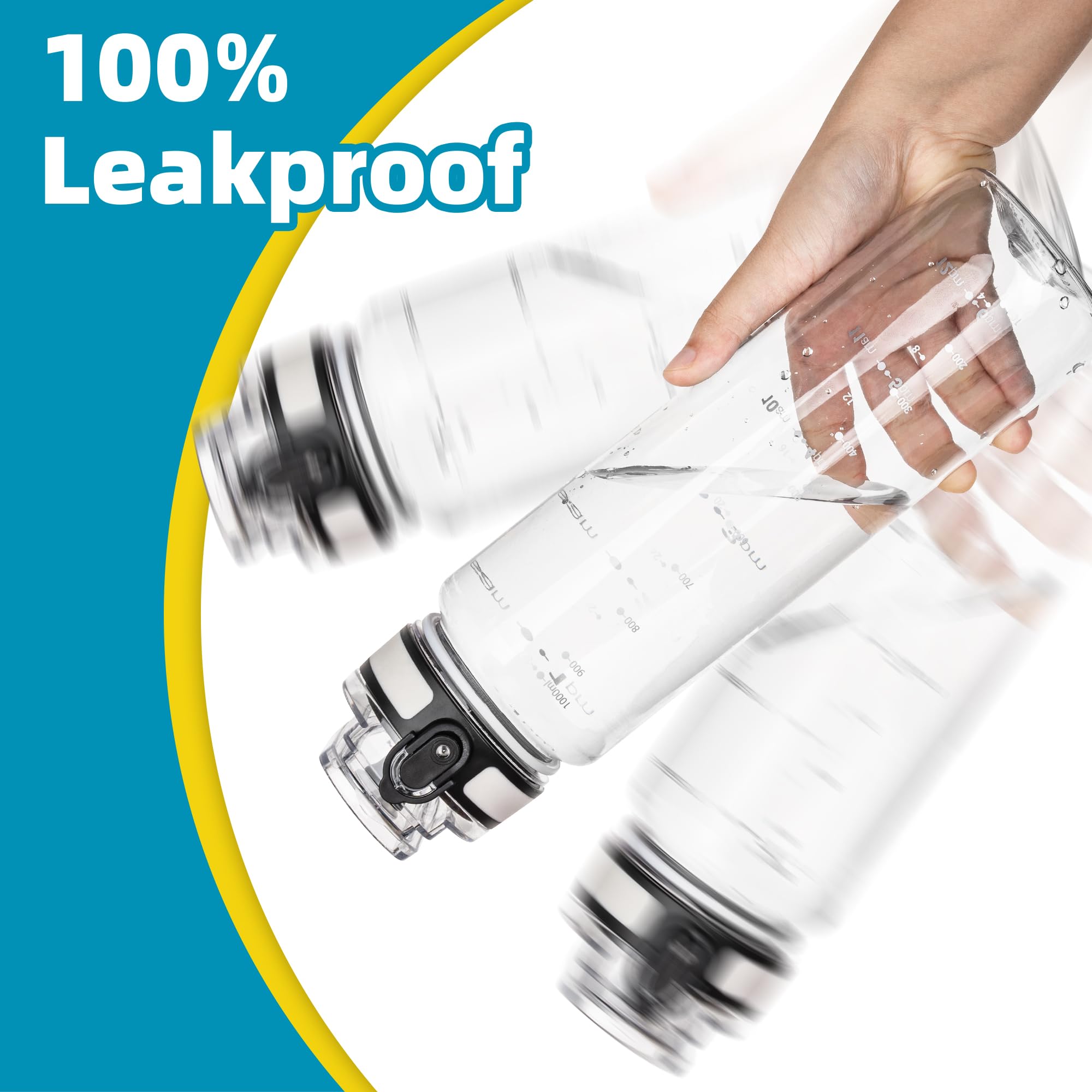 Oldley 32 Oz Water Bottle, Motivational Water Bottle With Time Marker, Sports Water Bottle