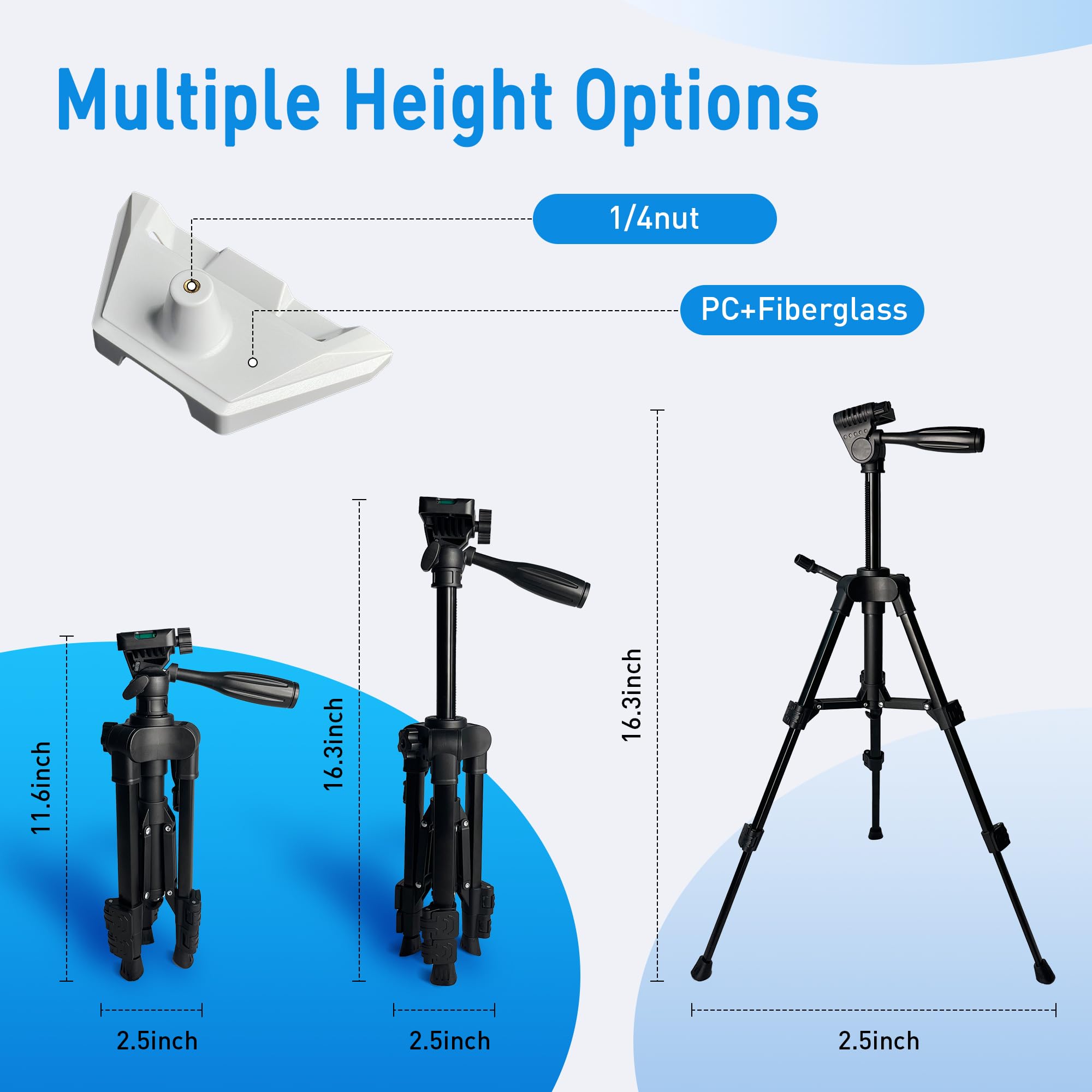 Khfgds Starlink Mini Tripod Mount With Adapter, 3-Level Adjustable Height, 360° Tilt, Compatible With Starlink Mini Stand Mounting Kit