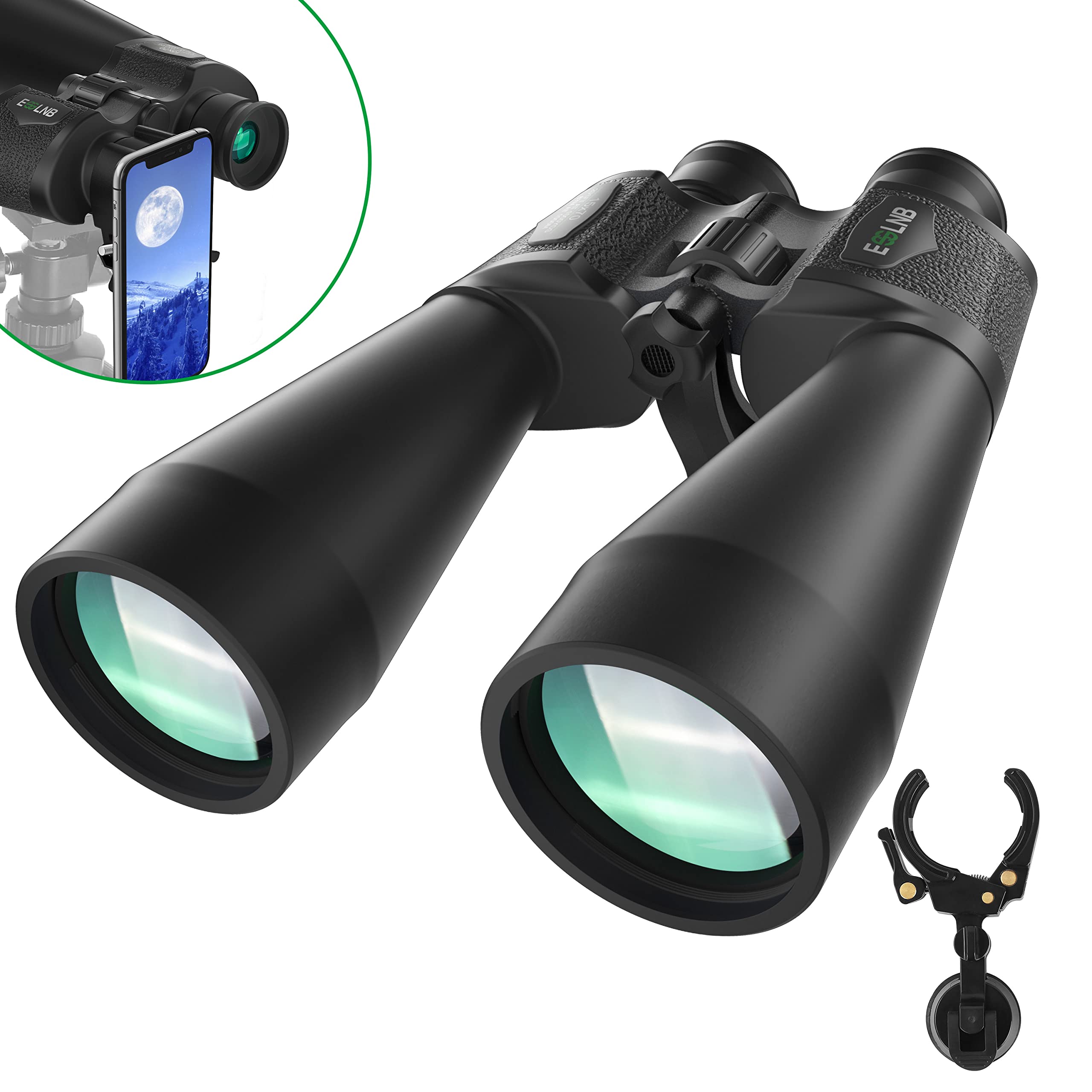 Esslnb Giant Binoculars Astronomy 15X70 With Phone Adapter Tripod Adapter And Carrying Bag Fmc Waterproof Binoculars For Adults Kids