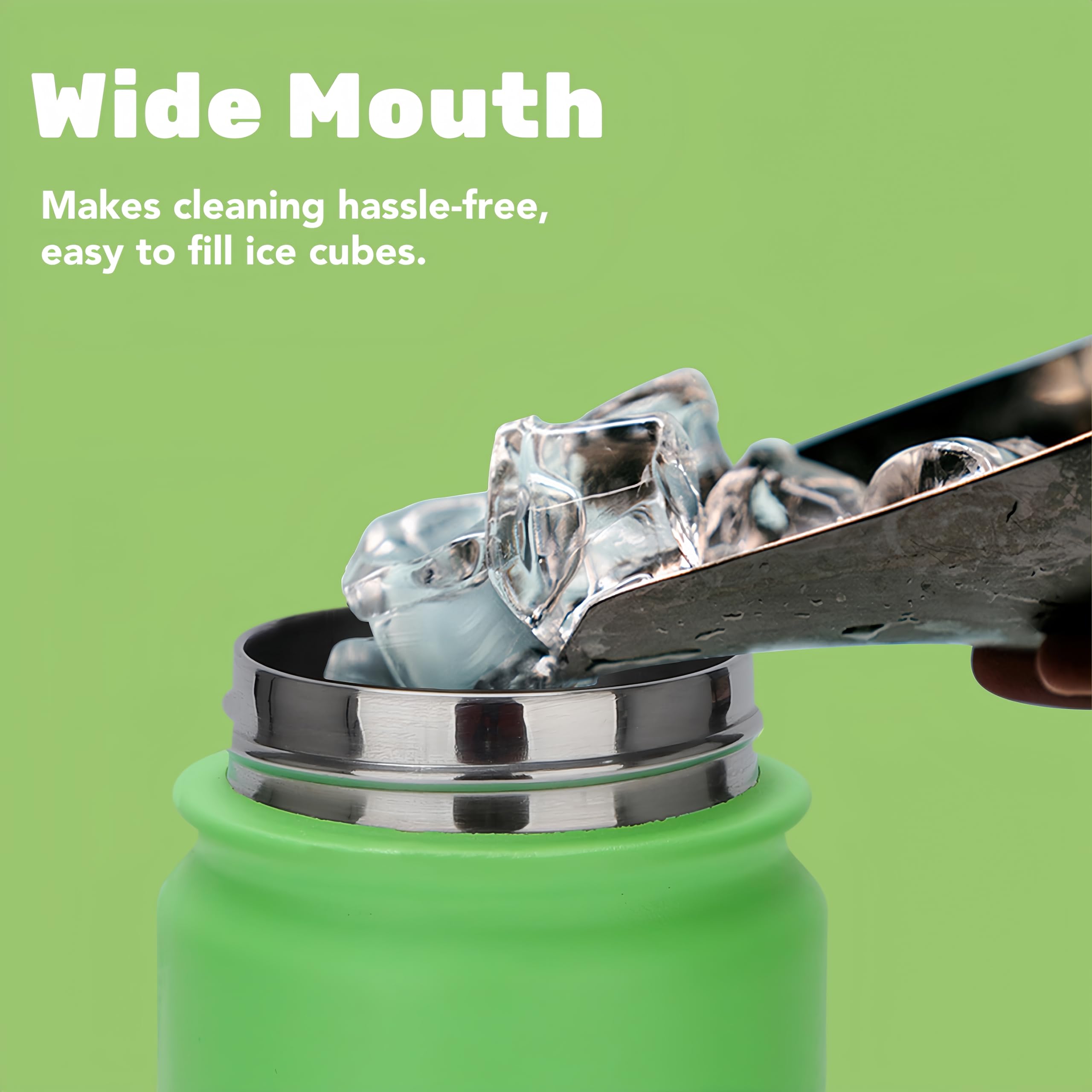 Mininoo 24 Oz Insulated Water Bottle With Straw, Stainless Steel Double Wall Vacuum Thermos