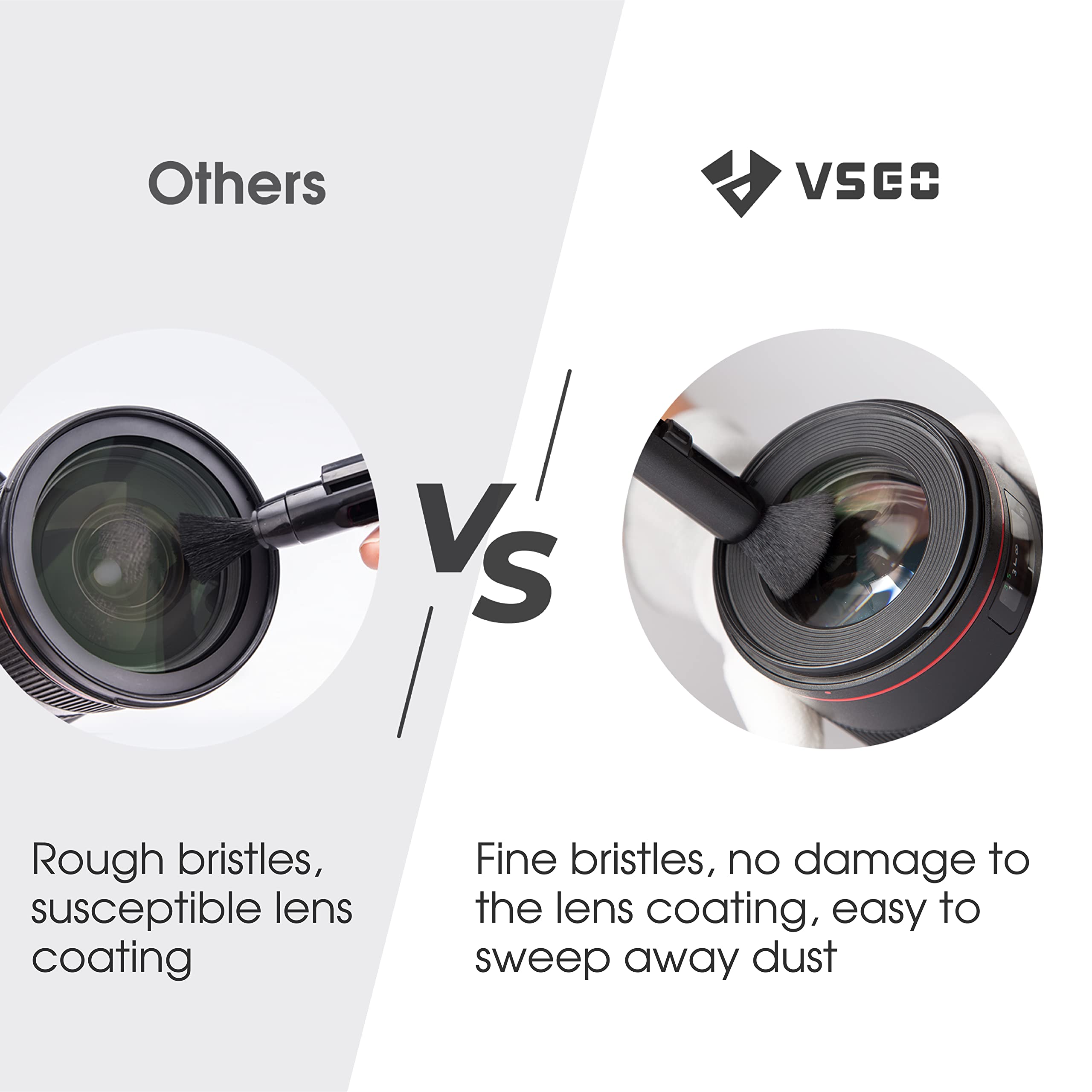 Vsgo Lens Cleaning Pen With Power Switch – Compatible With Canon, Nikon, Sony Cameras, Binoculars, And Ar/Vr Glasses – Includes 2 Replaceable Carbon Tips (V-P03E)