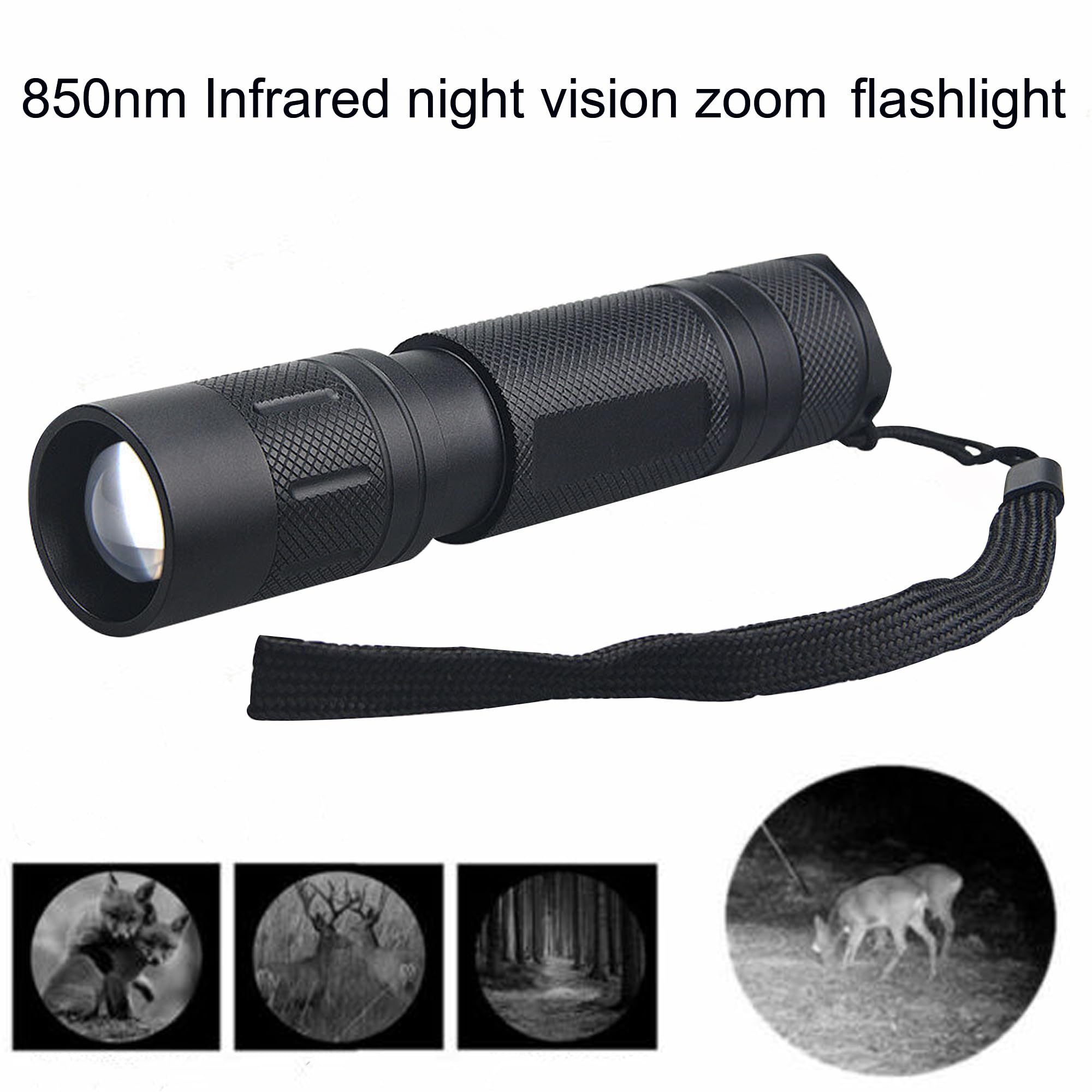 Zyunmall Ir Illumilator Flashlight, 850Nm Infrared Light Flashlight, Used With Night Vision Devices Goggles & Monocular