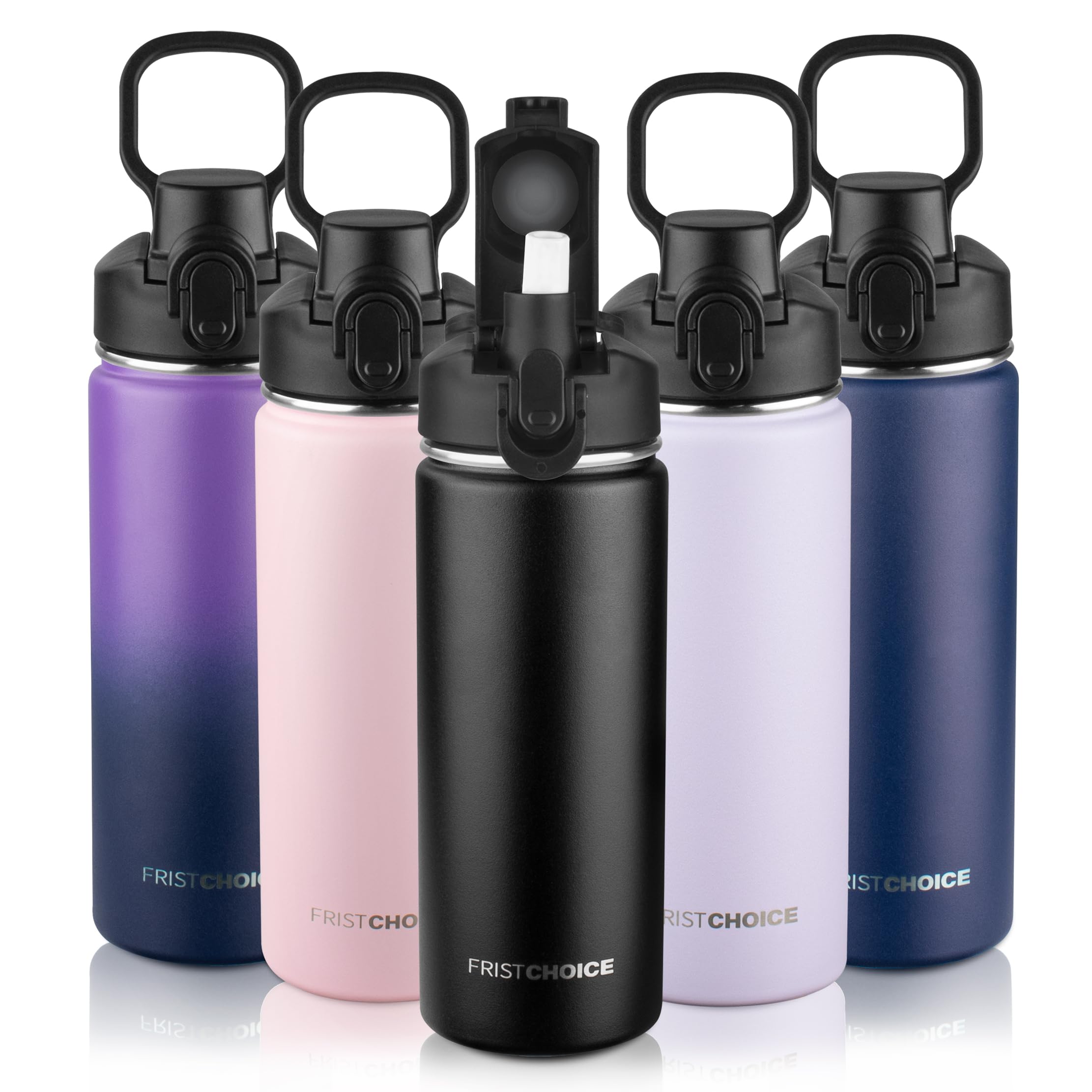 Insulated Water Bottle With Lid,18Oz Stainless Steel Water Bottle For Boys,Girls,Double Wall Vacuum
