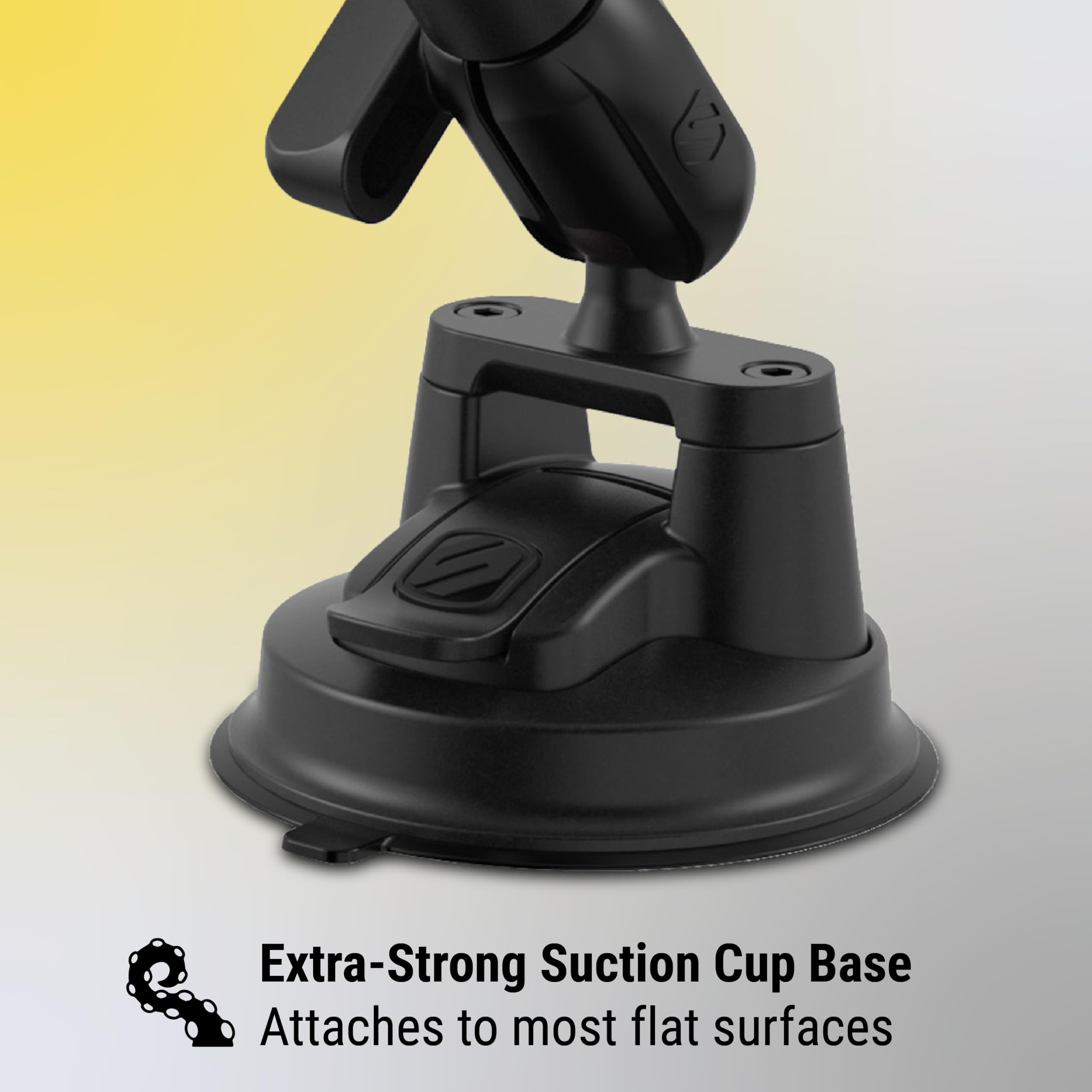 Scosche Mp2Wd2Hd Magicmount Pro2 Xl Heavy Duty, Strong Suction Cup Cell Phone Mount With Long Arm Windshield/Dashboard Phone Holder And Anti-Shake Stabilizer For Iphone, Android, Tablet, Car, Truck