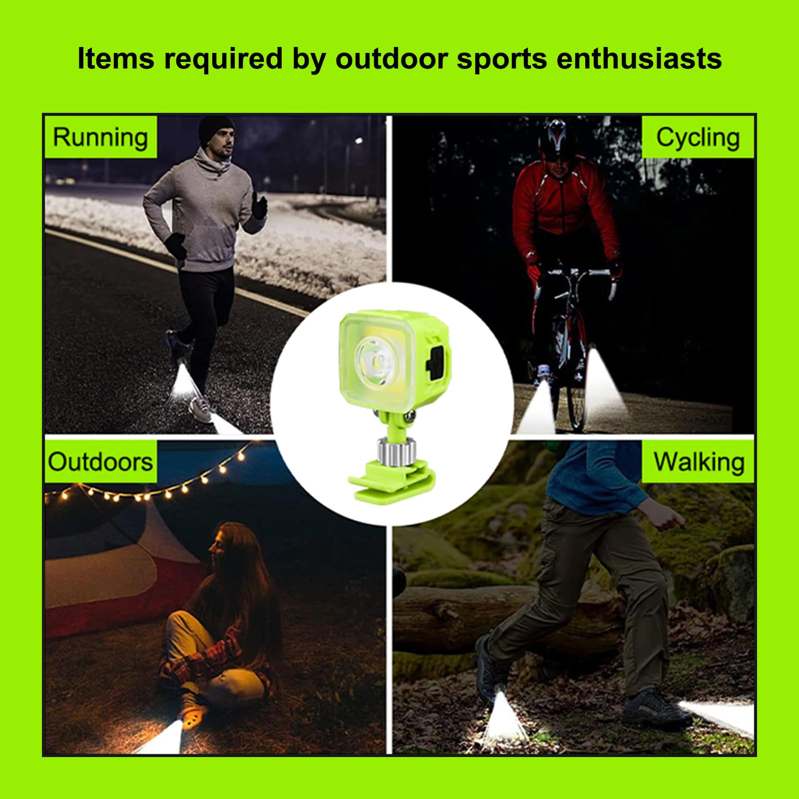 Kunhe 4 Pack Rechargeable Headlights For Crock Fitting Outdoor Waterproof Led Flashlight For Shoes Accessories 5 Light Modes Croc Lights For Kids