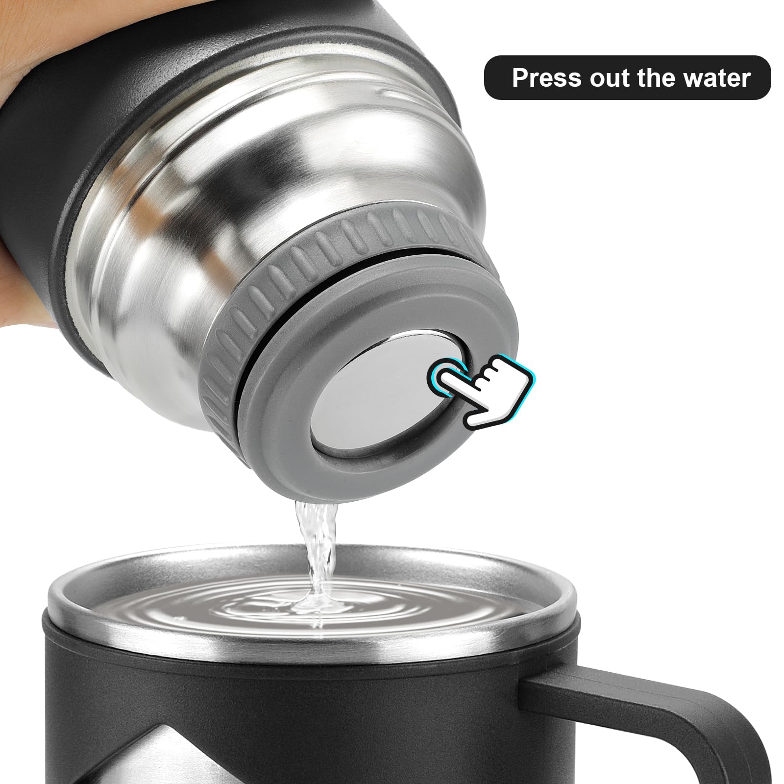 Stainless Steel Thermo 700Ml/23.7Oz Vacuum Insulated Bottle With Cup For Coffee Hot Drink And Cold